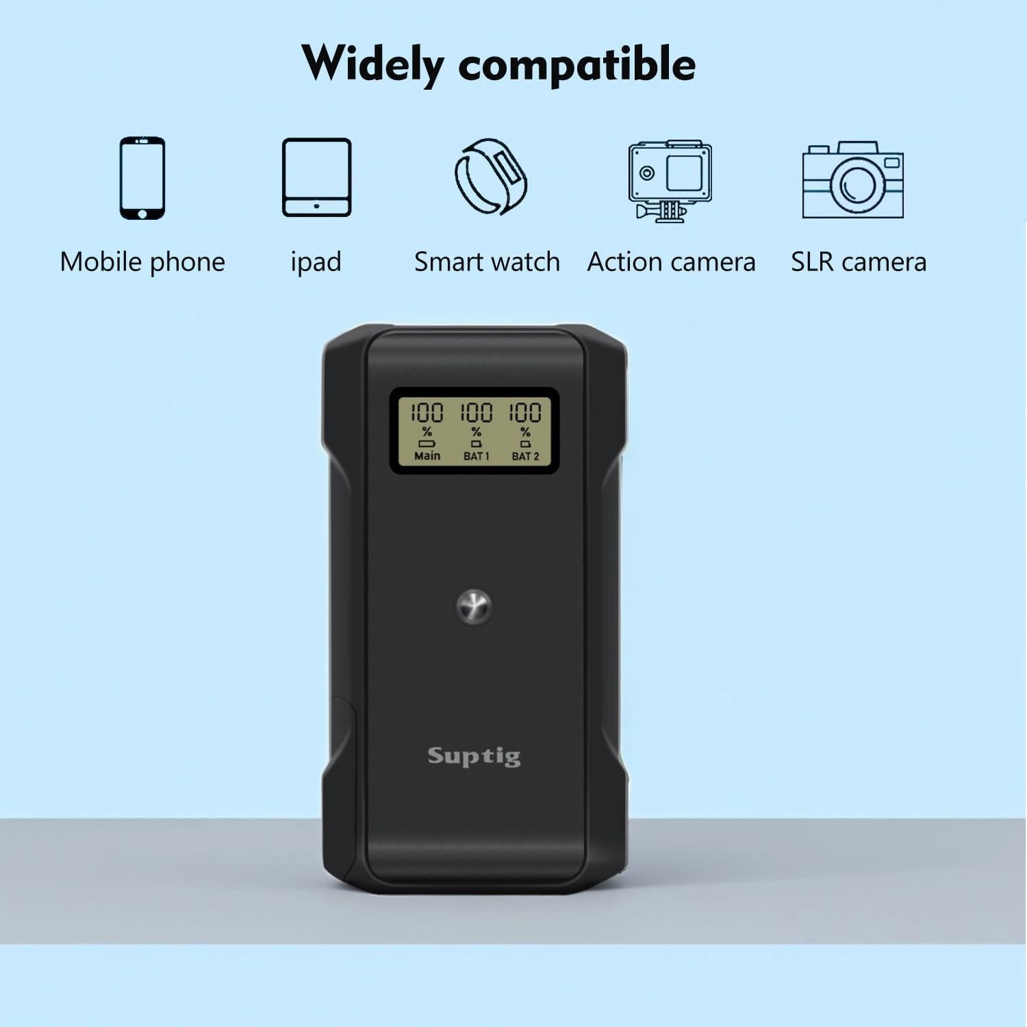 Power Bank Suptig 10000mAh con Cargador para DJI Action