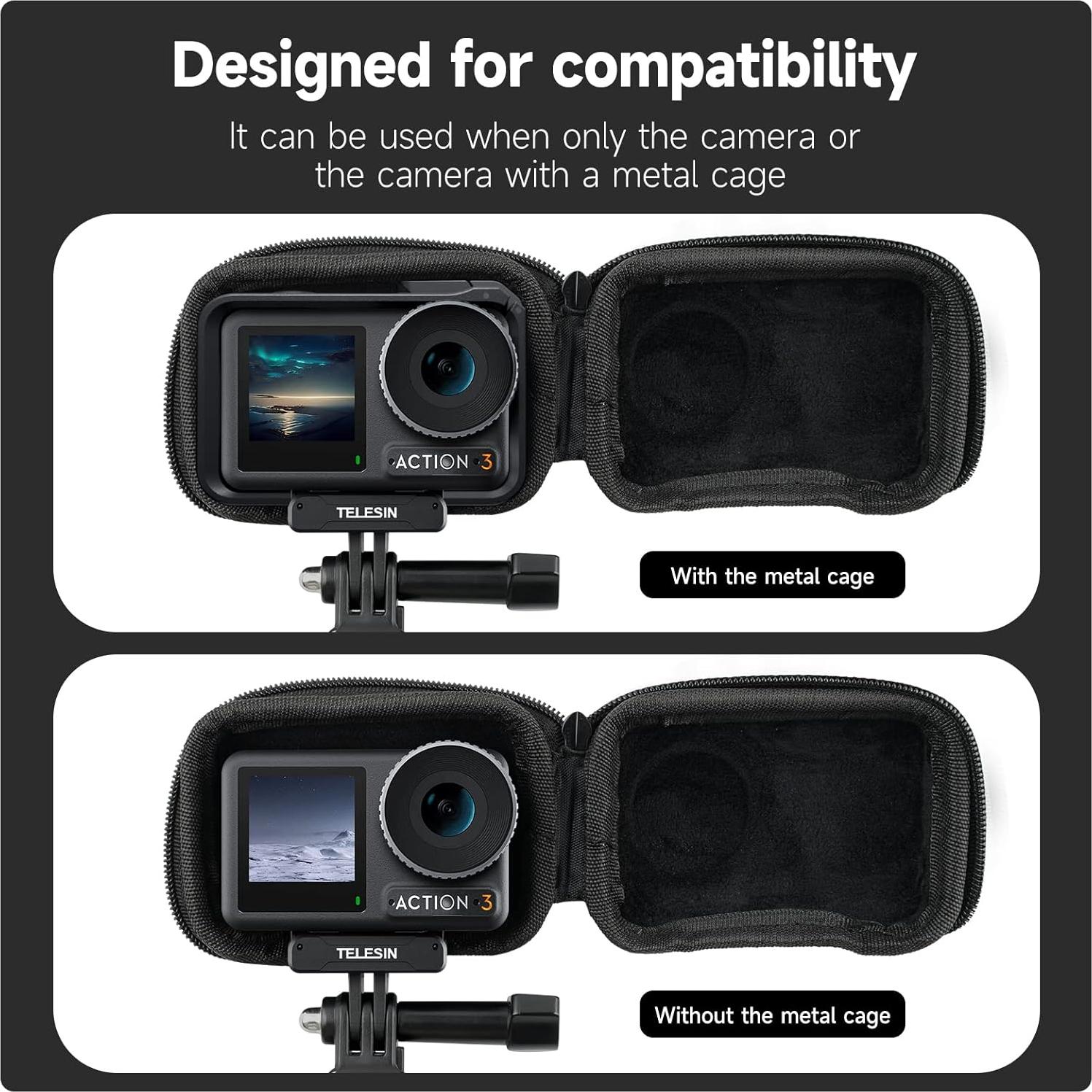 Funda Protectora TELESIN para DJI Osmo Action 3 4 5 e Insta 360 Ace