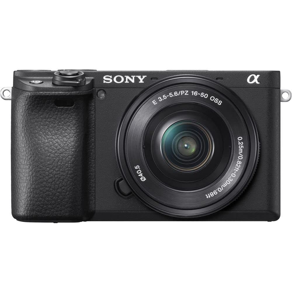Alpha a6400 Mirrorless Digital Camera with 16–50mm Power Zoom Lens (ILCE-6400L/B) – 24.2 MP APS-C, 4K Video, Real-Time Eye AF w/Sony E 55-210mm f/4.5-6.3 OSS Lens + 64GB Card and More