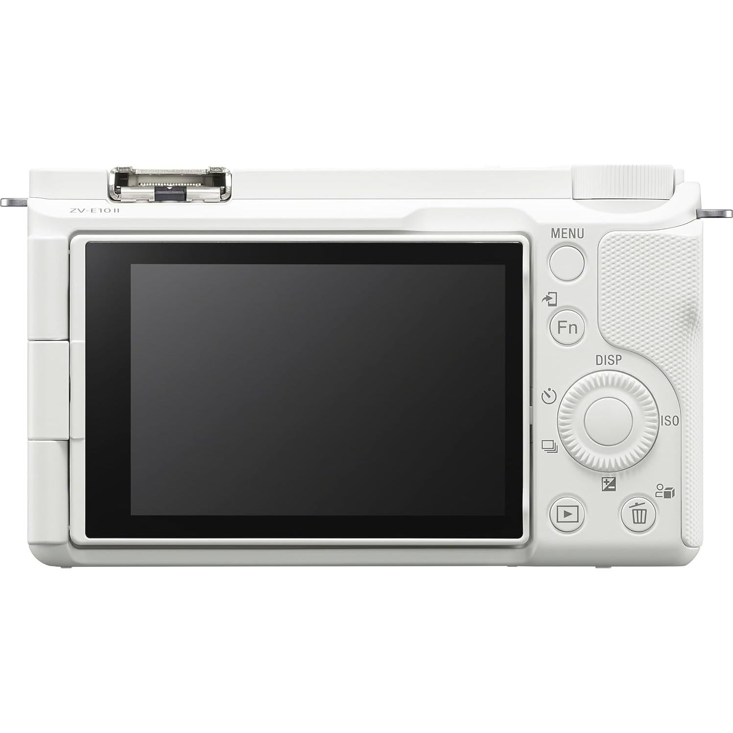 Sony Alpha ZVE10 II - APS-C Interchangeable Lens Mirrorless Content Creators’ Camera - White - with Lens