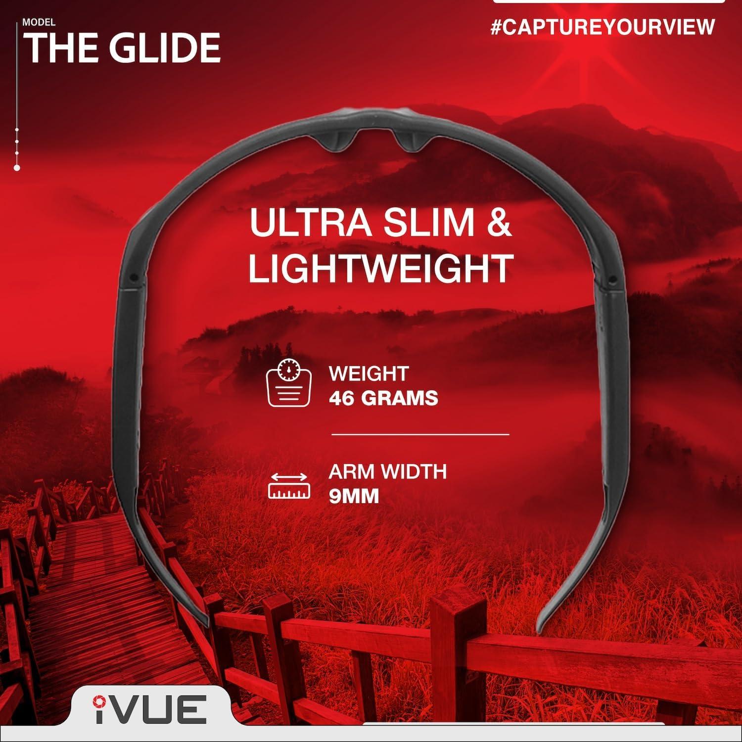 Gafas de cámara HD 1080P iVue Glide con 64GB y fotos 24MP