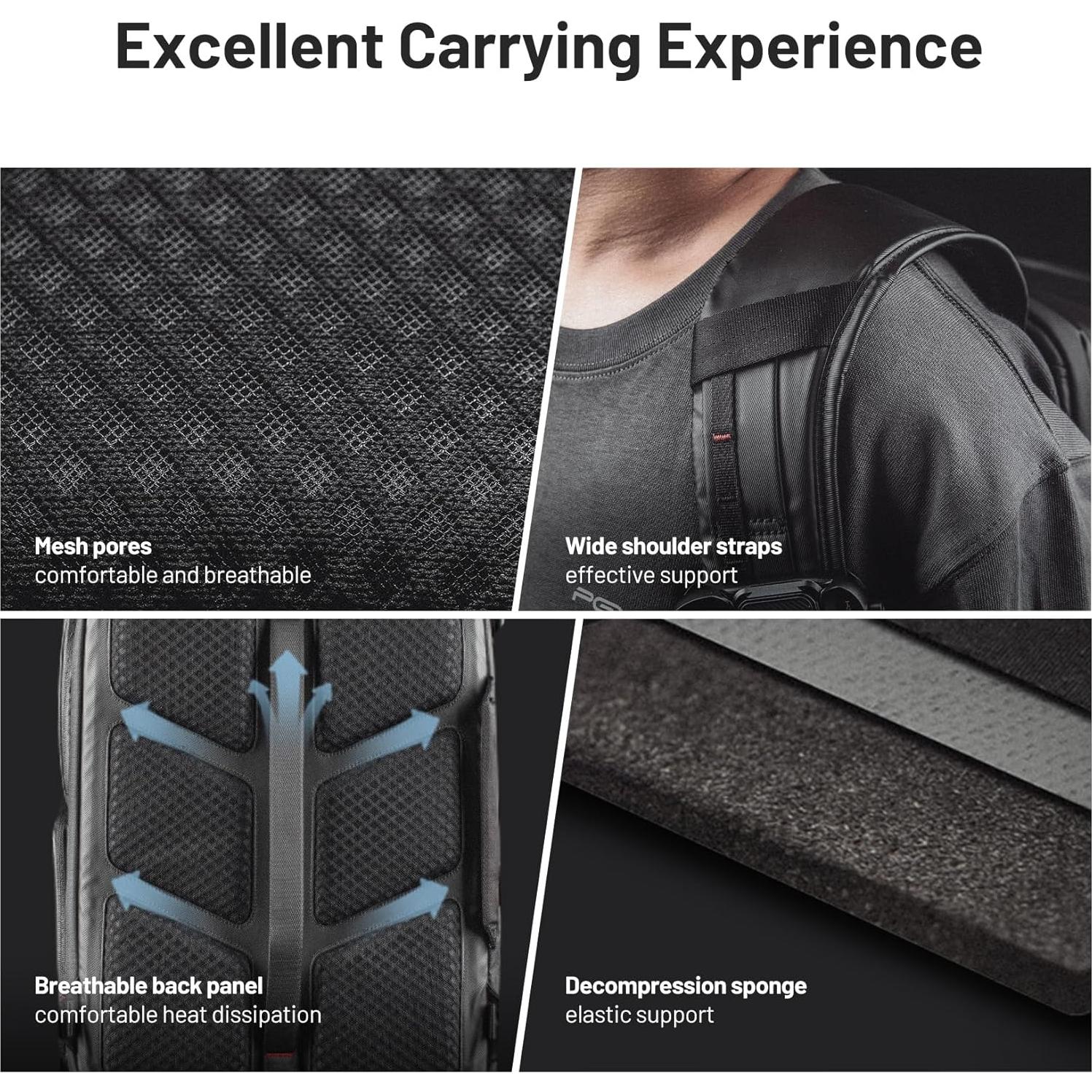 Mochila para cámara PGYTECH OneMo Lite 22L negra DSLR y dron