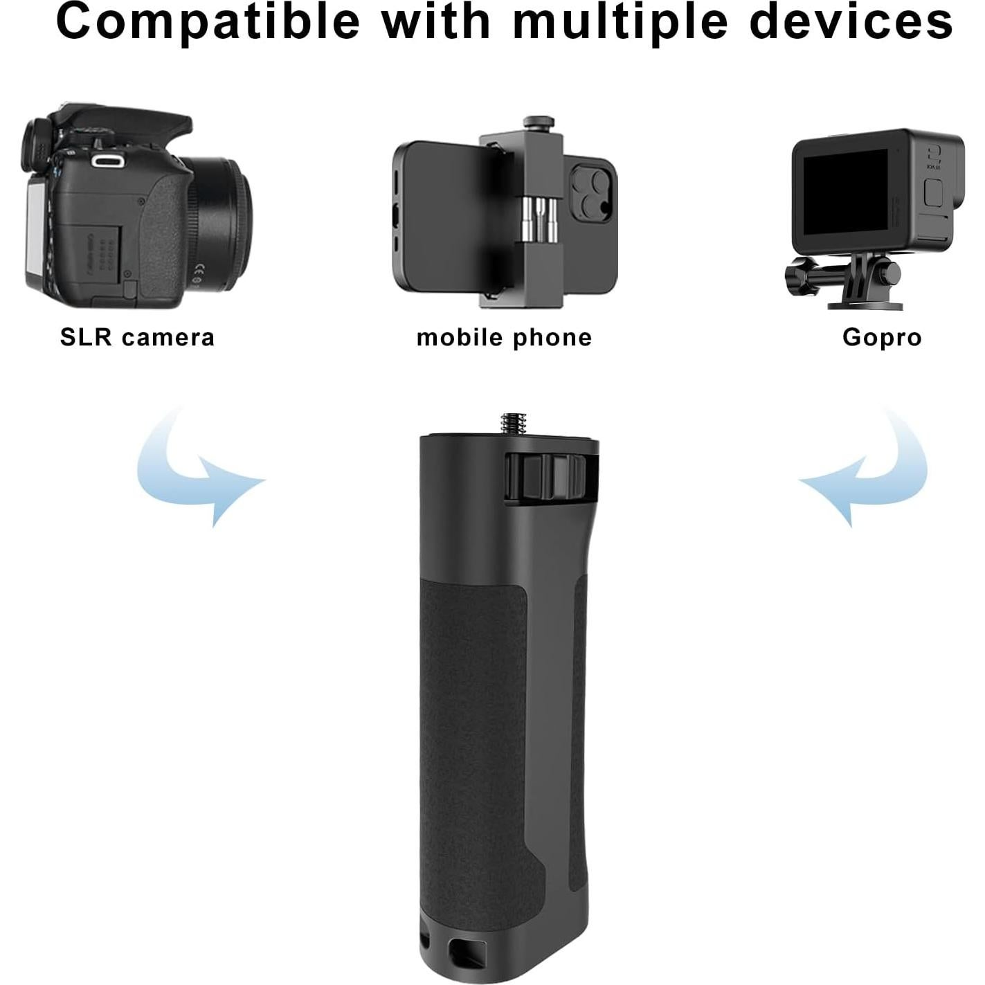 Empuñadura de cámara UURig universal con tornillo de 0.64 cm