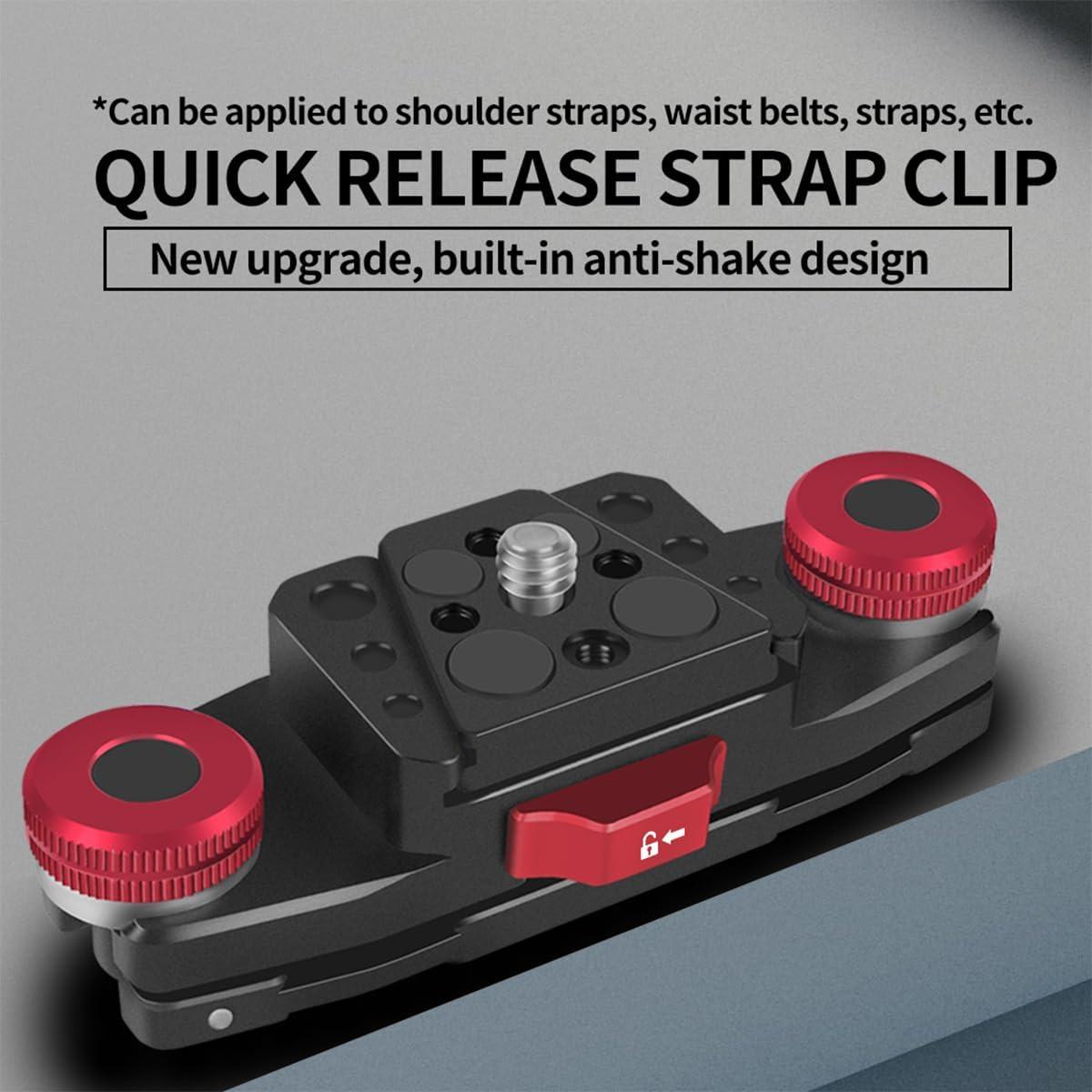 Backpack Camera Clip with Plate Quick Release Capture Clamp System Backpack Strap Mount Holder Compatible with Canon, Sony, Nikon, DSLR Digital Camera and Action Camera