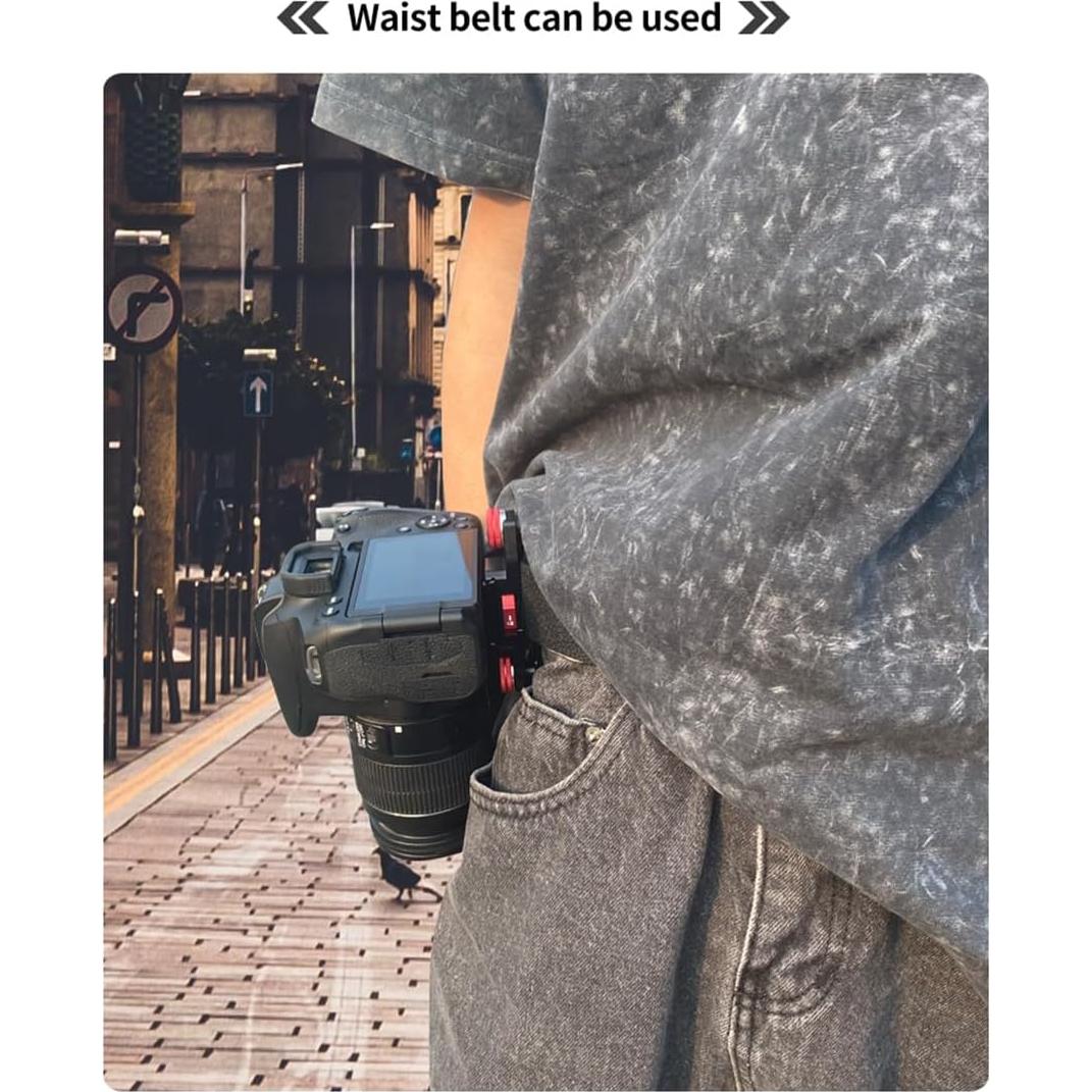 Backpack Camera Clip with Plate Quick Release Capture Clamp System Backpack Strap Mount Holder Compatible with Canon, Sony, Nikon, DSLR Digital Camera and Action Camera