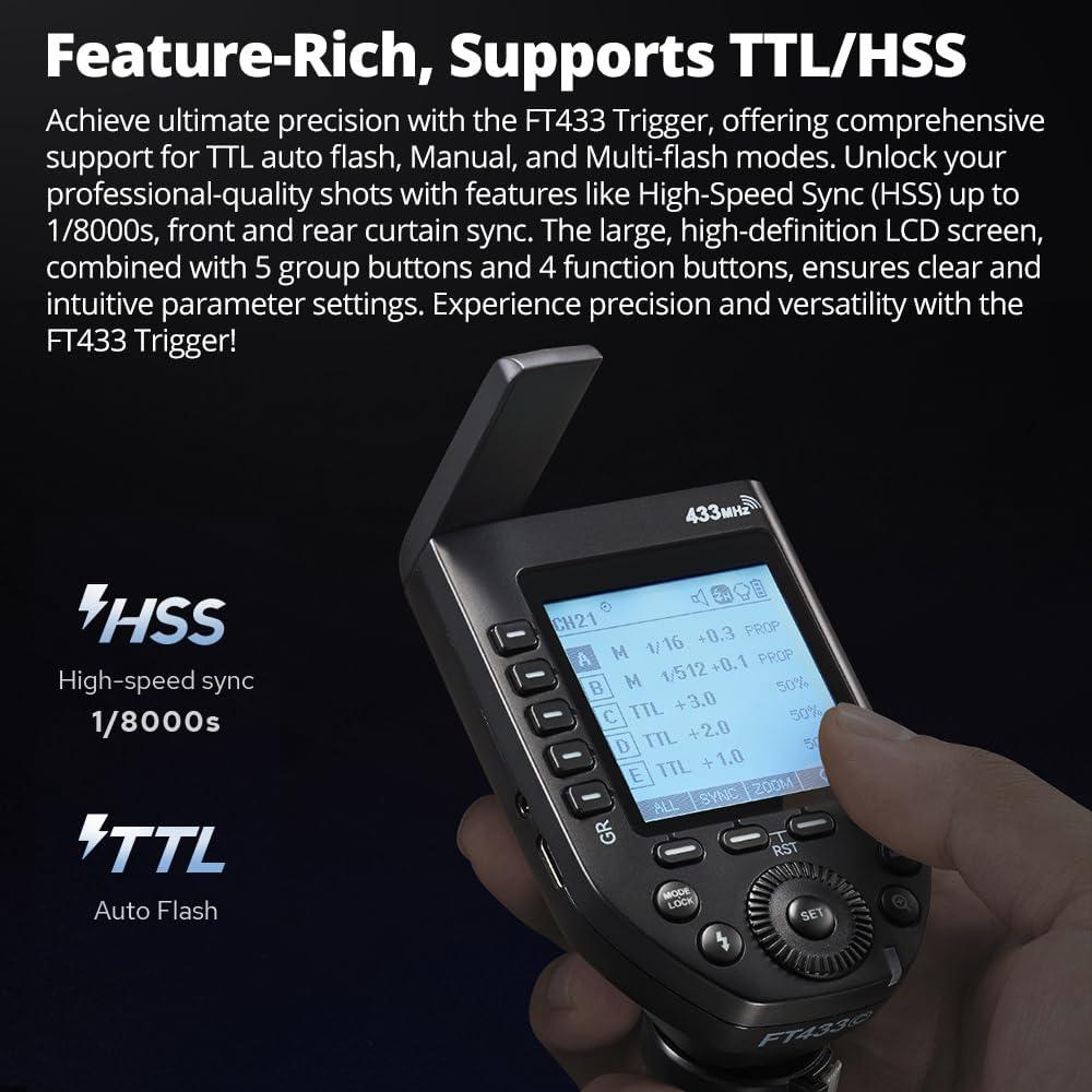 Disparador Inalámbrico TTL Godox FT433 para Cámaras Sony