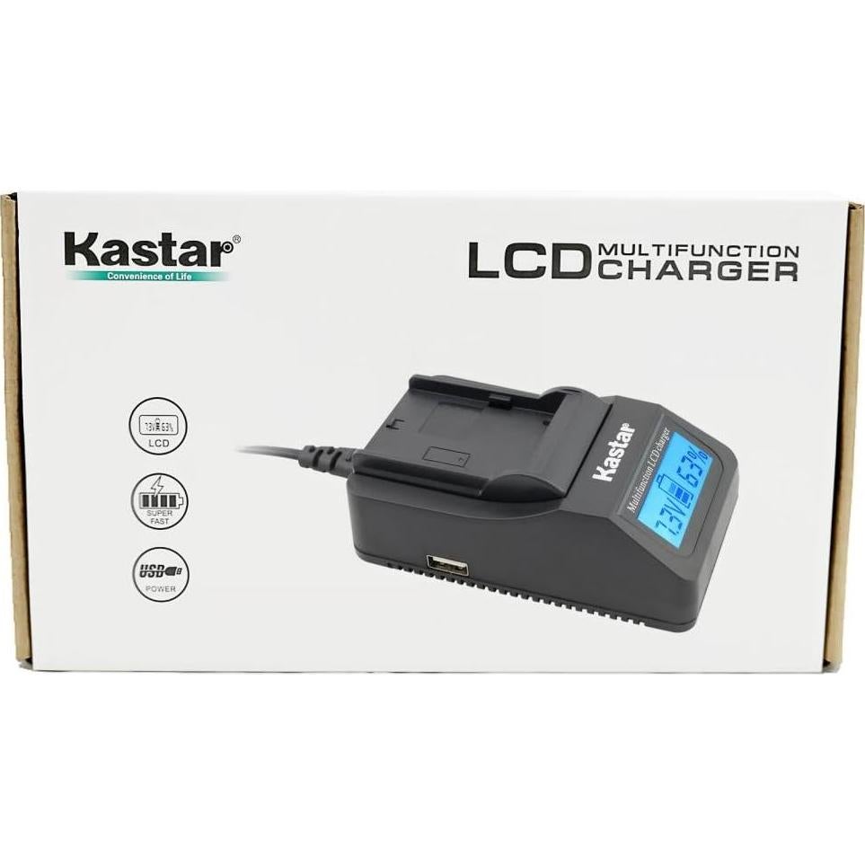 Cargador Rápido Kastar y 2 Baterías NP-BY1 para Sony