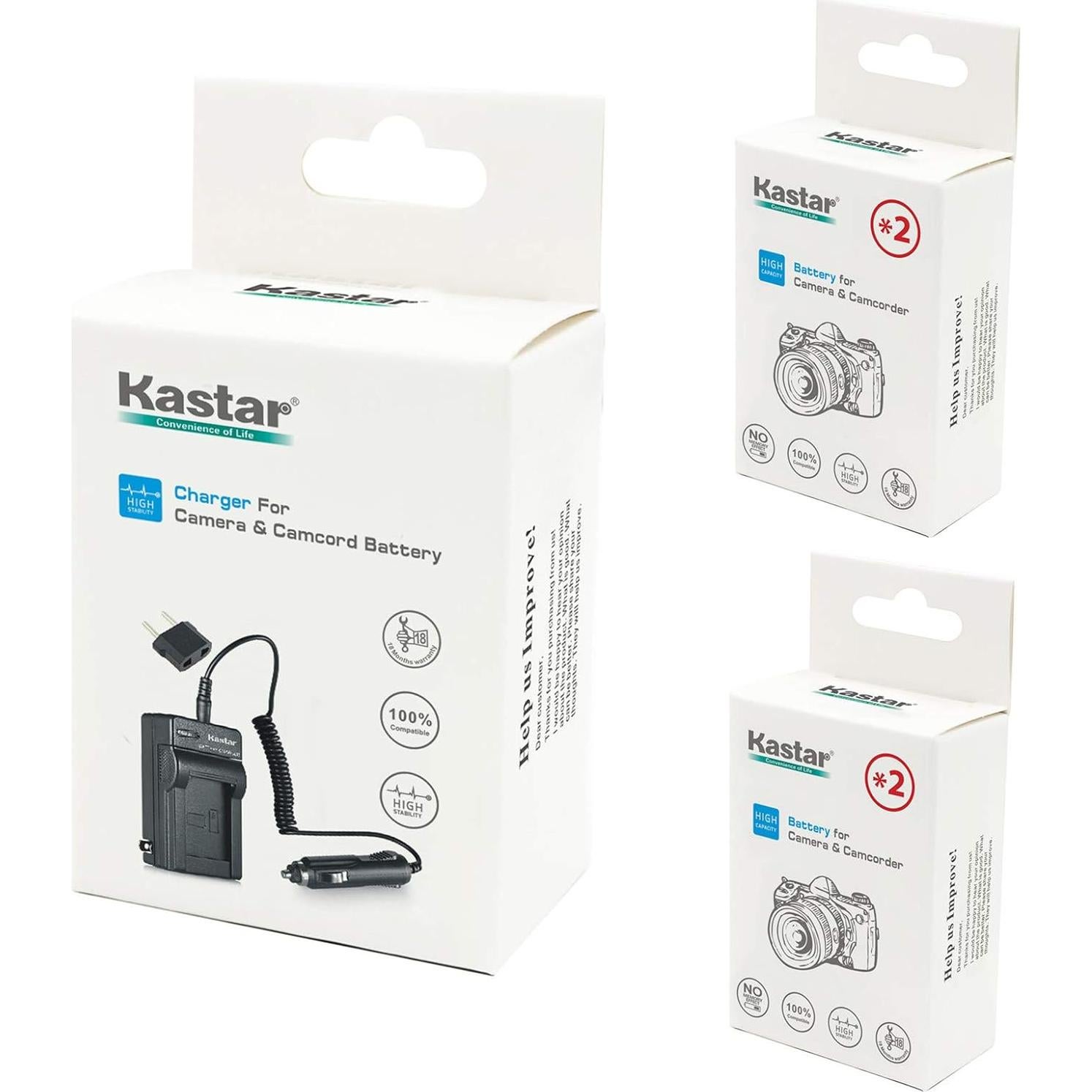 Batería Kastar NP-BY1 (4 Unidades) y Cargador para Sony