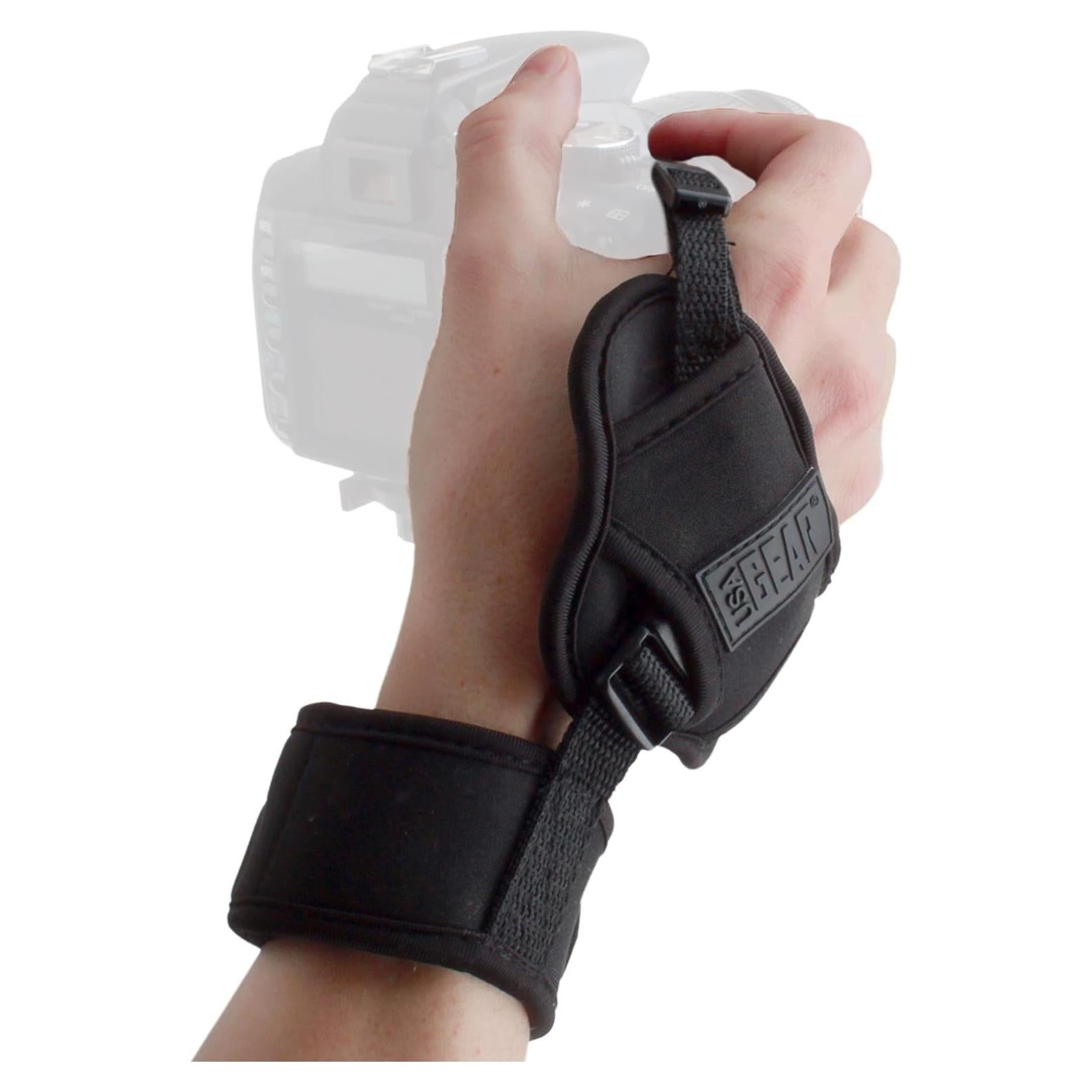 Correa de Muñeca USA Gear DualGRIP Neopreno Negro para Cámaras