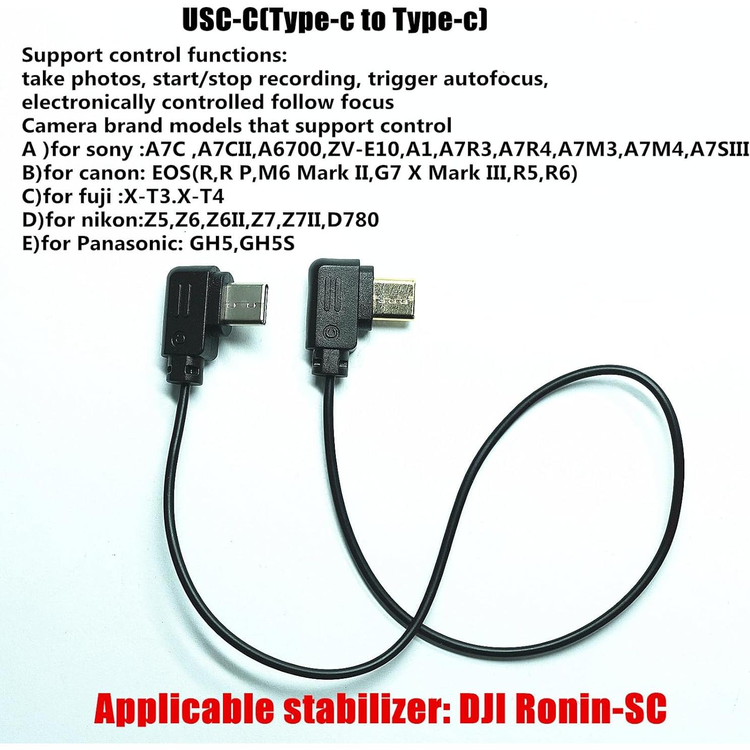 Cable de Control de Cámara USB-C para DJI Ronin-SC 35cm