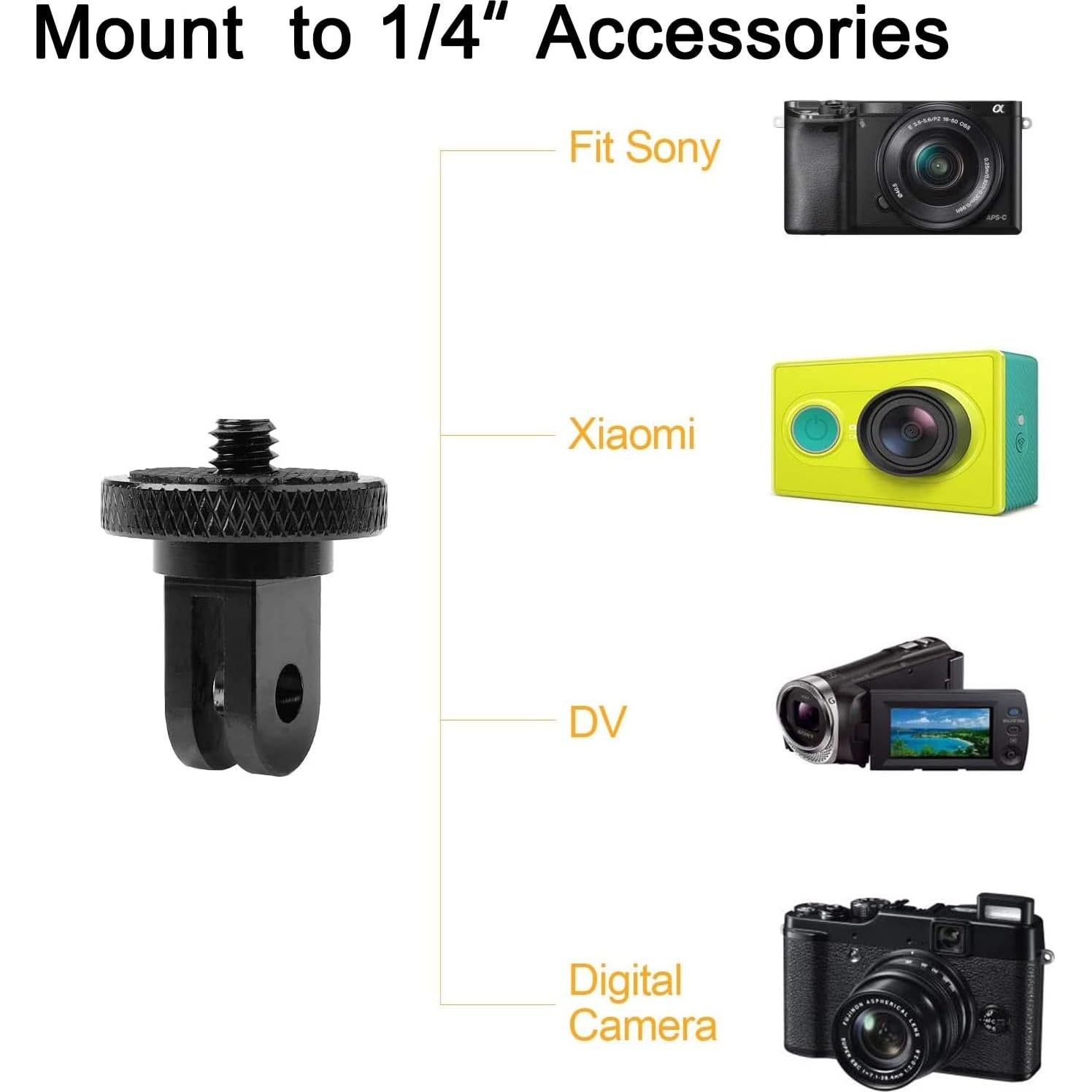 Adaptador de Montura de Trípode ChromLives 1/4" para Cámaras