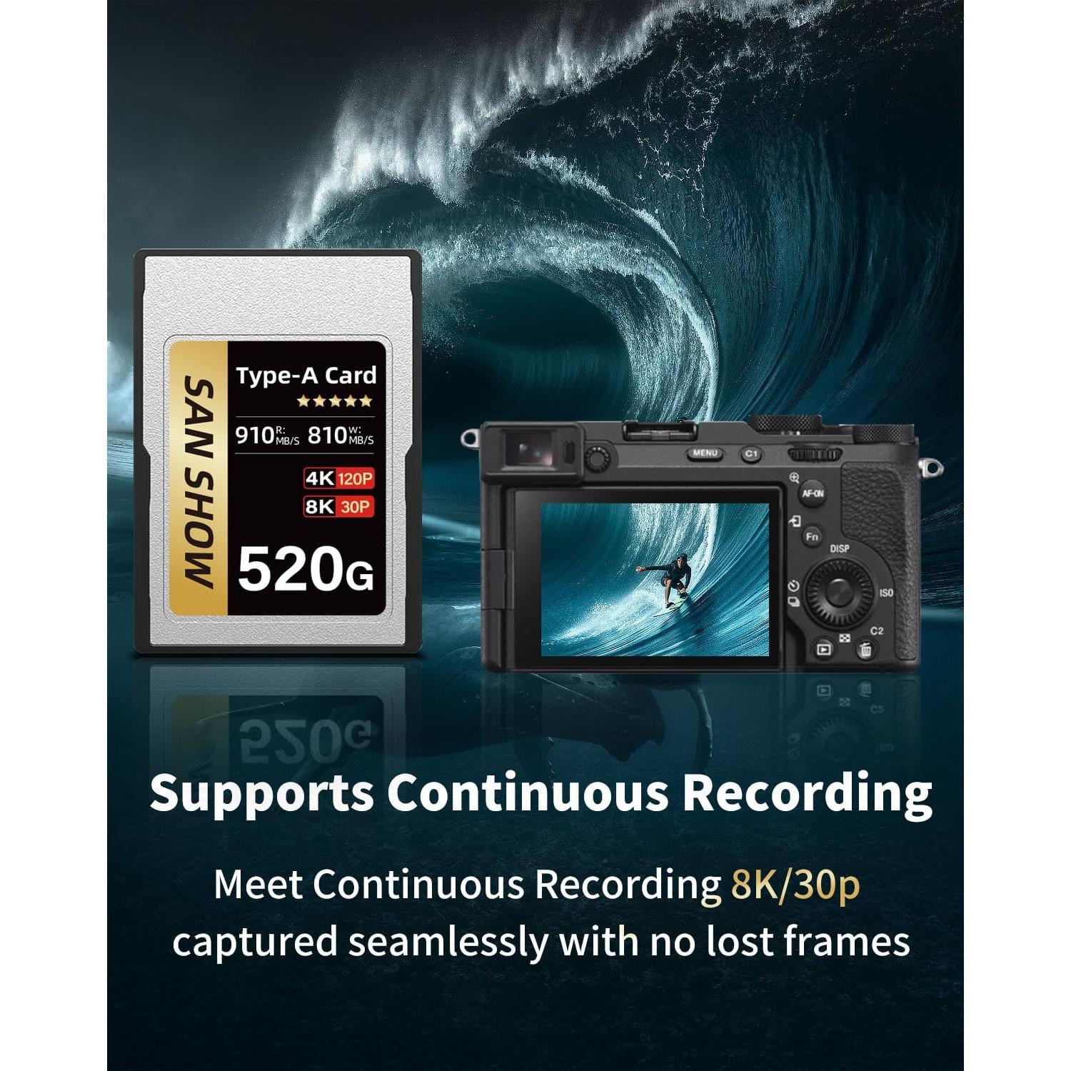 Tarjeta de Memoria CFexpress Tipo A SANSHOWSD 520GB 910MB/s