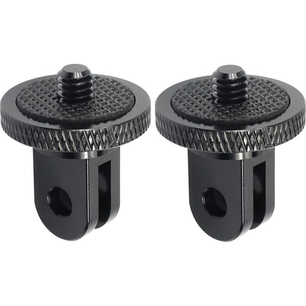 Aluminum Camera Tripod Adapter,Camera 1/4”-20 Tripod Mount for Insta 360/Hero/Sony Xiaomi Action Cameras and Other Standard 1/4 Accessories-2Pcs