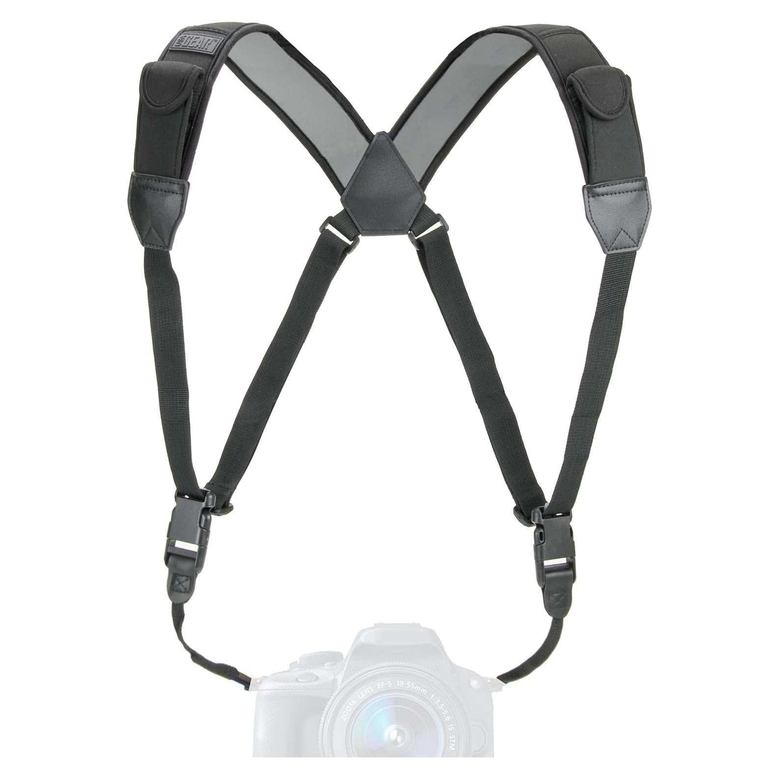 Arnés de Pecho USA Gear para Cámara DSLR Neopreno Negro
