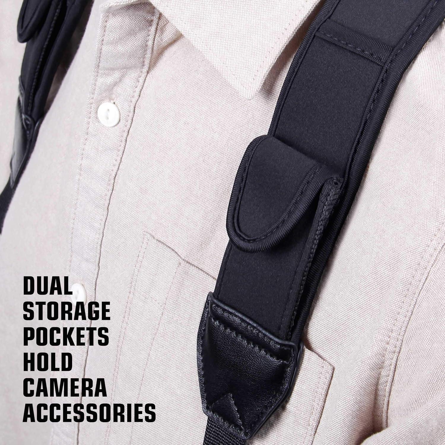 Arnés de Pecho USA Gear para Cámara DSLR Neopreno Negro