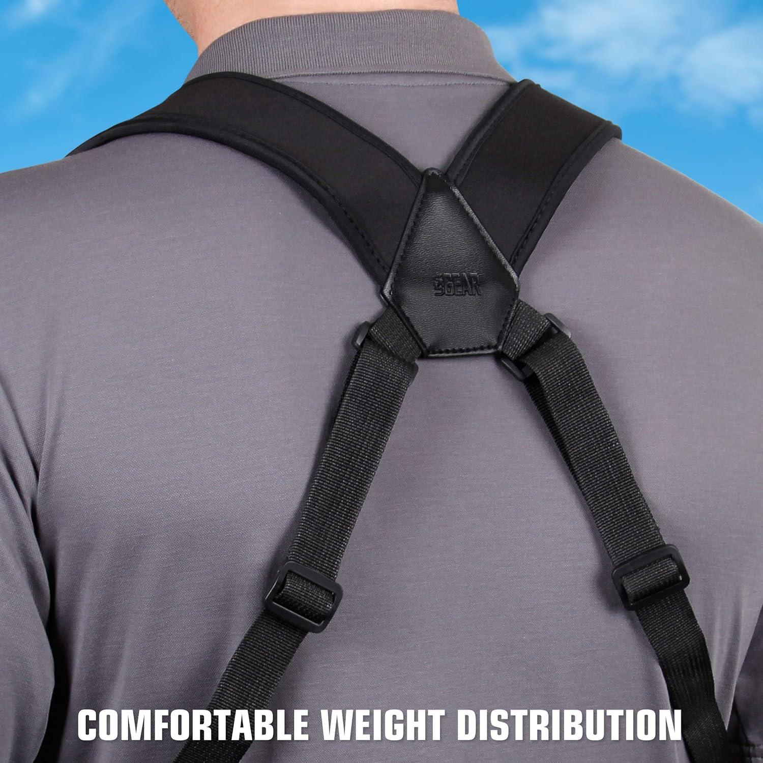 Arnés de Pecho USA Gear para Cámara DSLR Neopreno Negro