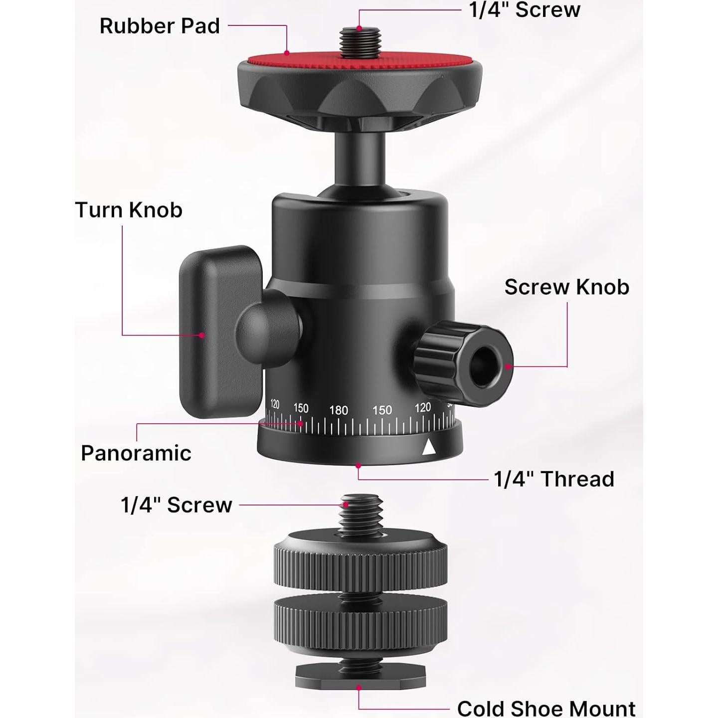 Cabezal de Bola Mini ULANZI H28 con Adaptador Dual para DSLR
