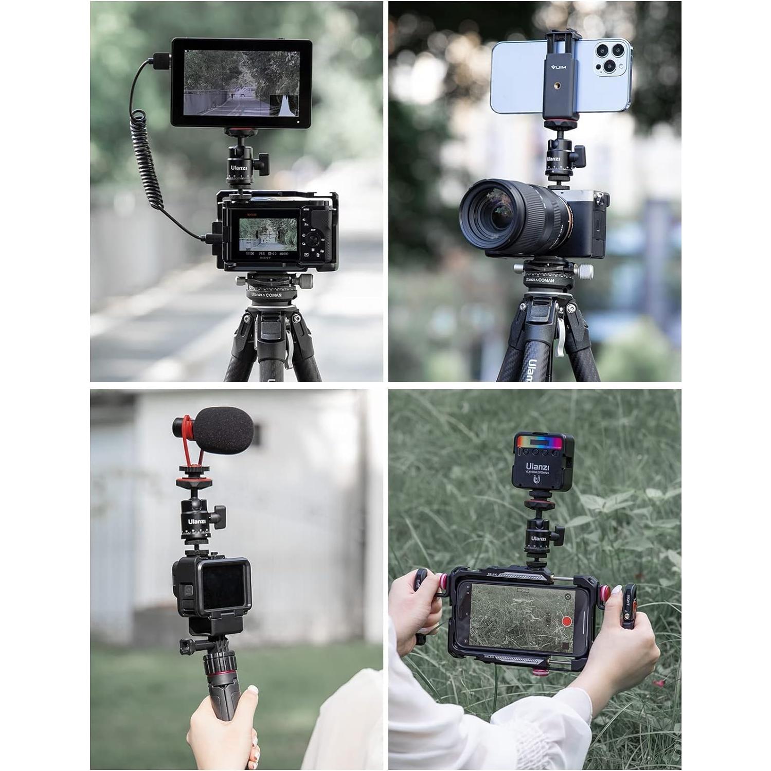 Cabezal de Bola Mini ULANZI H28 con Adaptador Dual para DSLR