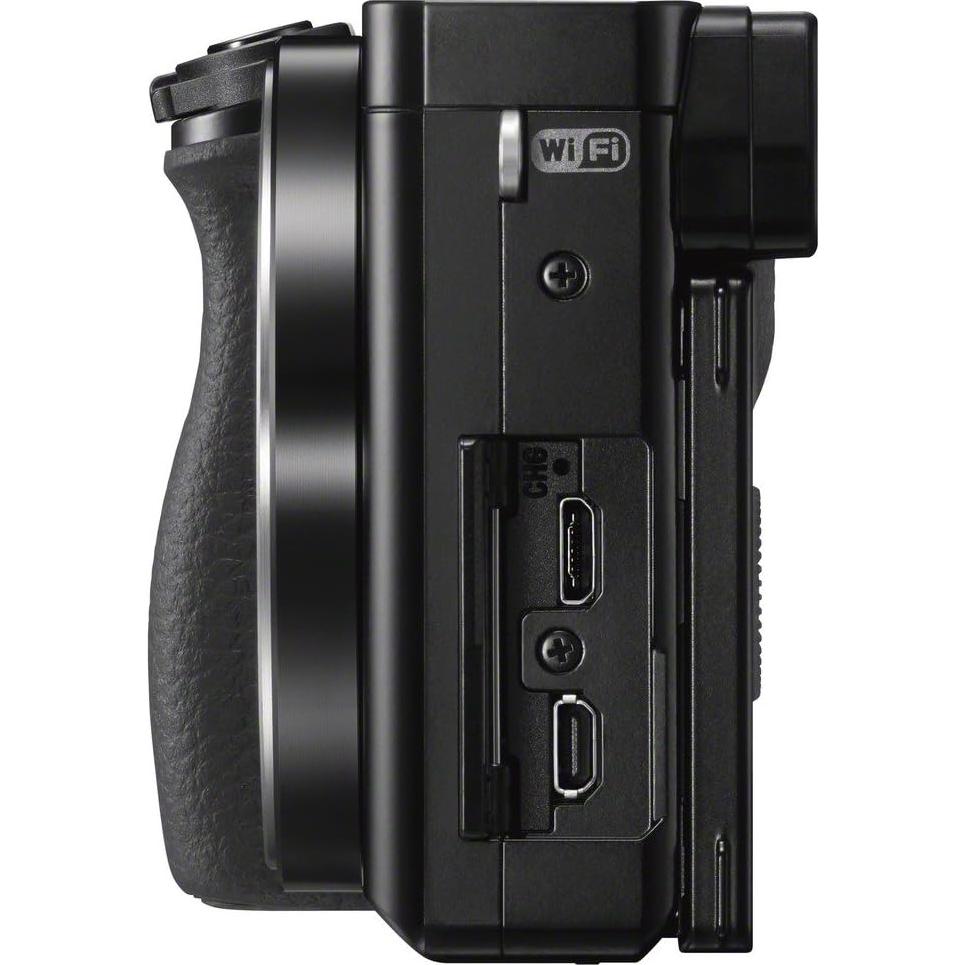 Cámara Digital Sony Alpha a6000 24.3MP Wi-Fi con Lente Zoom 18-55mm y 55-210mm (Renovada)