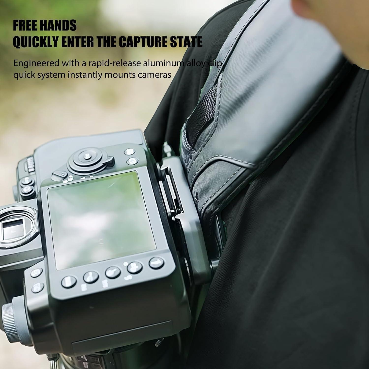 Clip de mochila para cámara VELCURIUM con liberación rápida