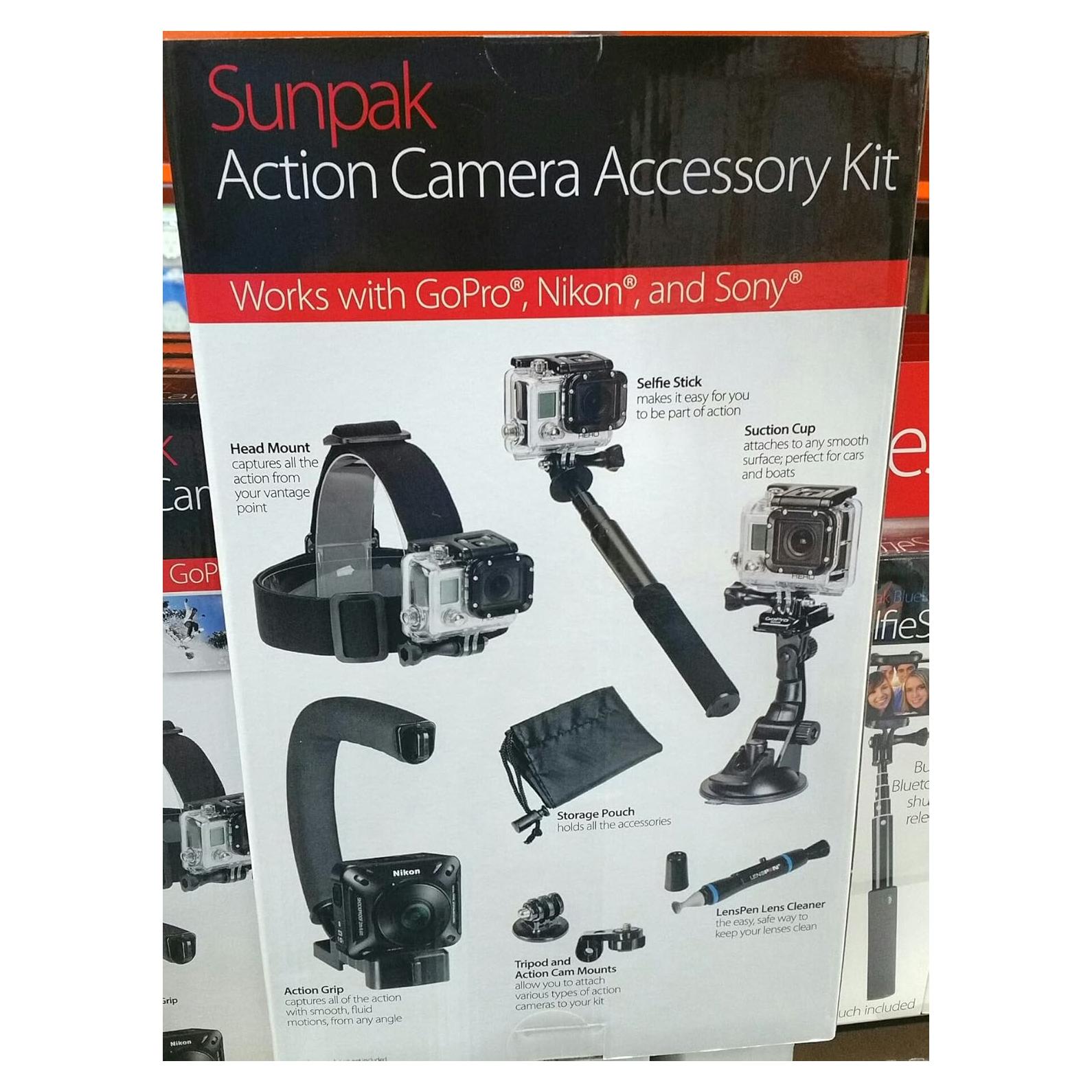 Accesorios para Cámara de Acción SUNPAK - Compatible GoPro, Nikon, Sony