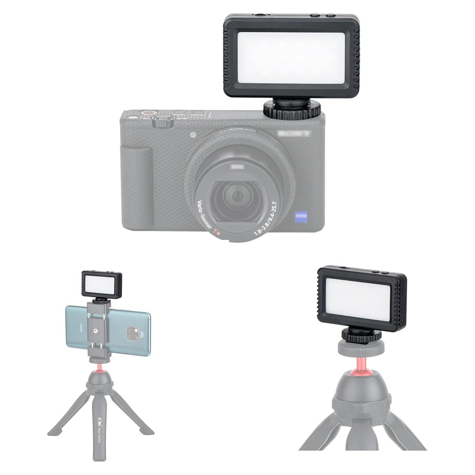 Mini Luz LED Kiwifotos para Vlogs y Grabación de Video