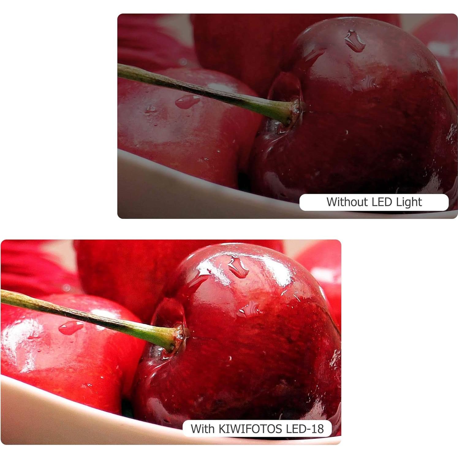 Mini Luz LED Kiwifotos para Vlogs y Grabación de Video