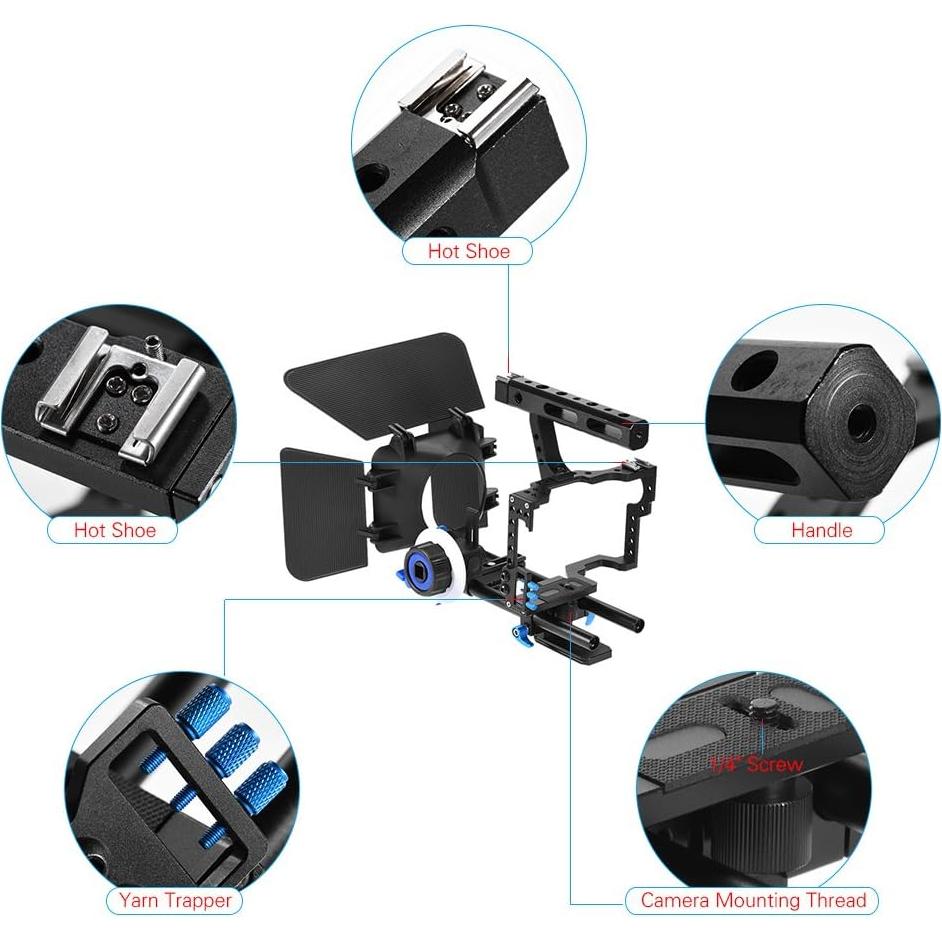 Kit de Jaula para Cámara Andoer C500 con Enfoque y Matte