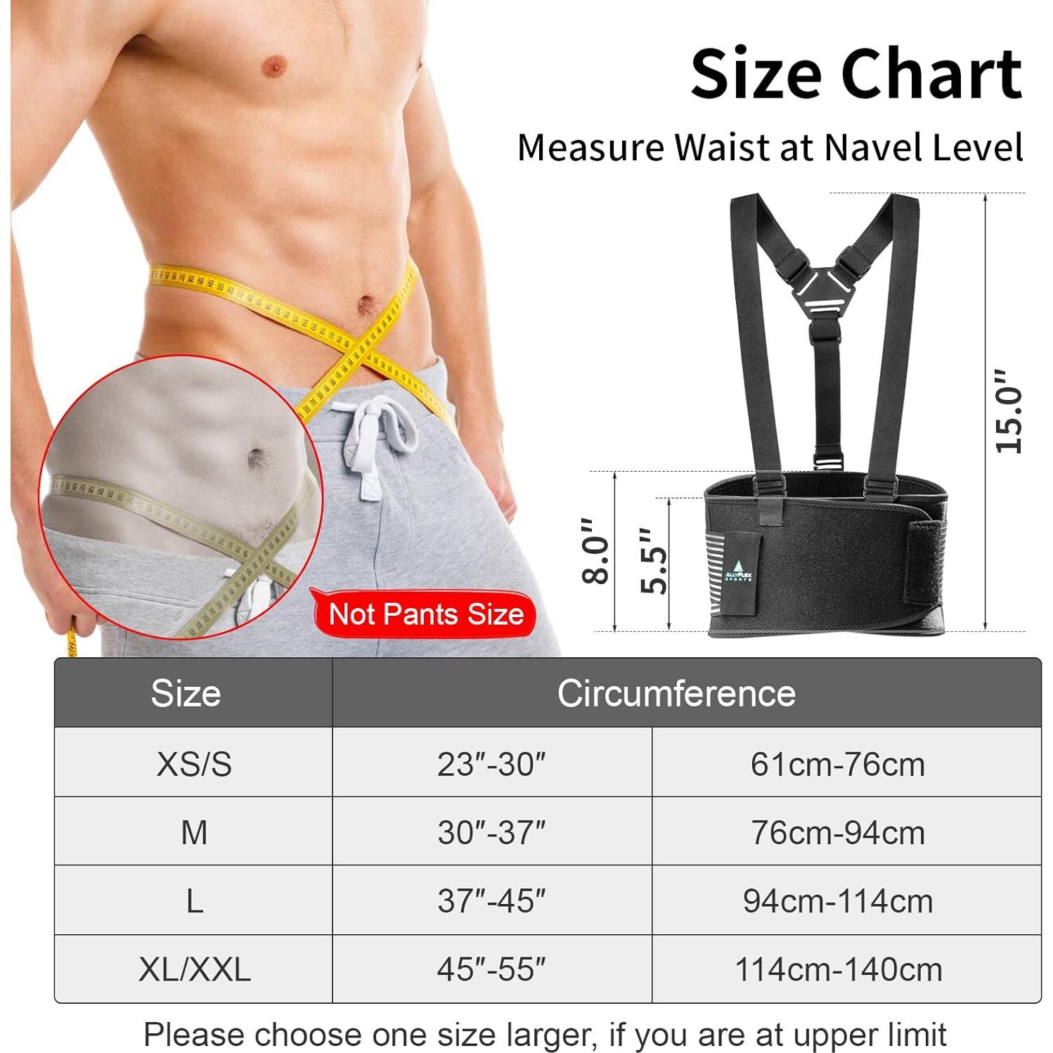 Faja de Espalda AllyFlex Sports® XL/XXL Soporte Lumbar 3D