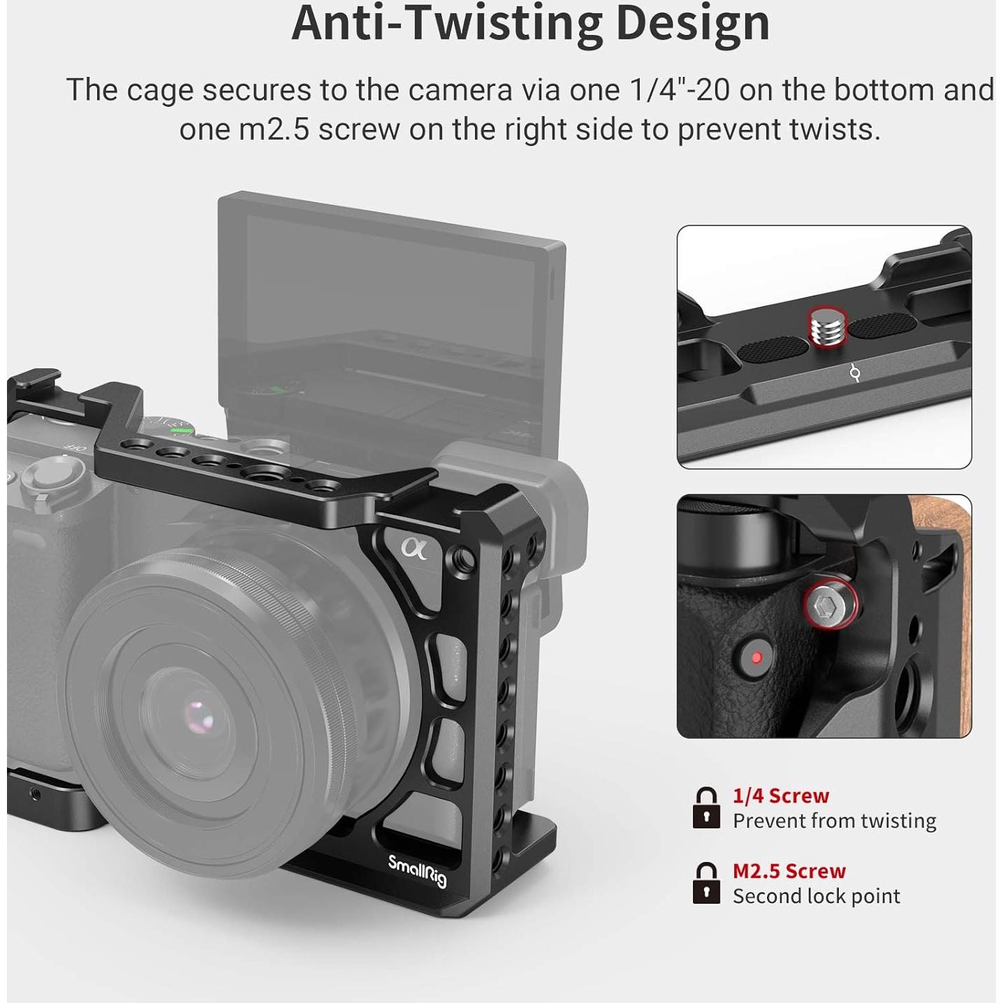 Jaula para Cámara Sony A6400 A6100 SmallRig 2310 - Protección y Montaje