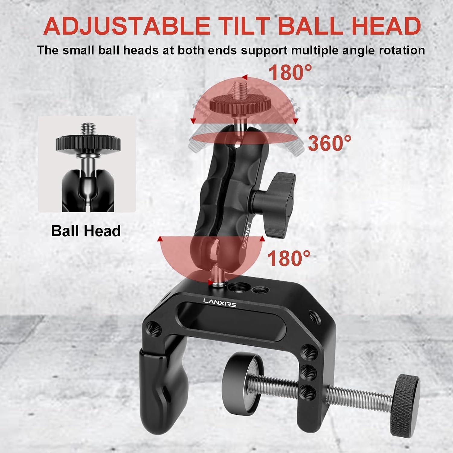 Abrazadera de Montaje para Cámara Lanxire con Mini Brazo Mágico