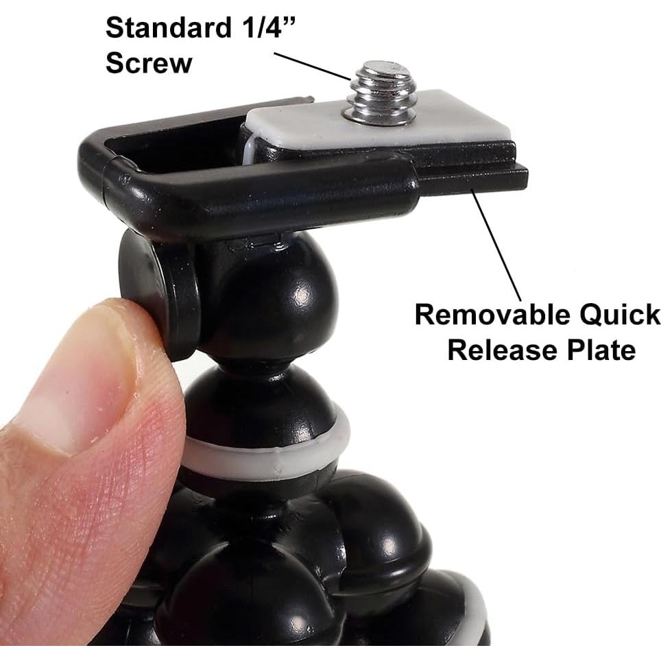 Trípode Flexible Acuvar 10" para Cámara + Adaptador GoPro