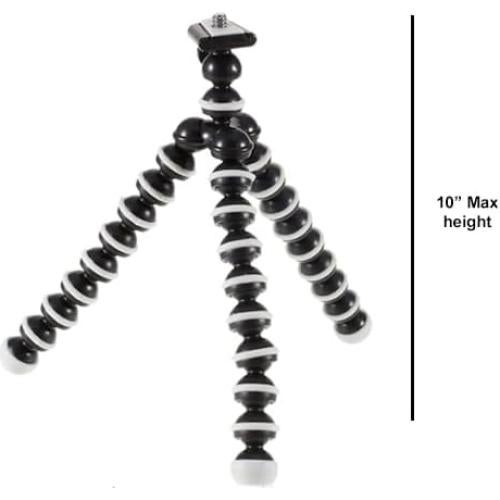 Trípode Flexible Acuvar 10" para Cámara + Adaptador GoPro