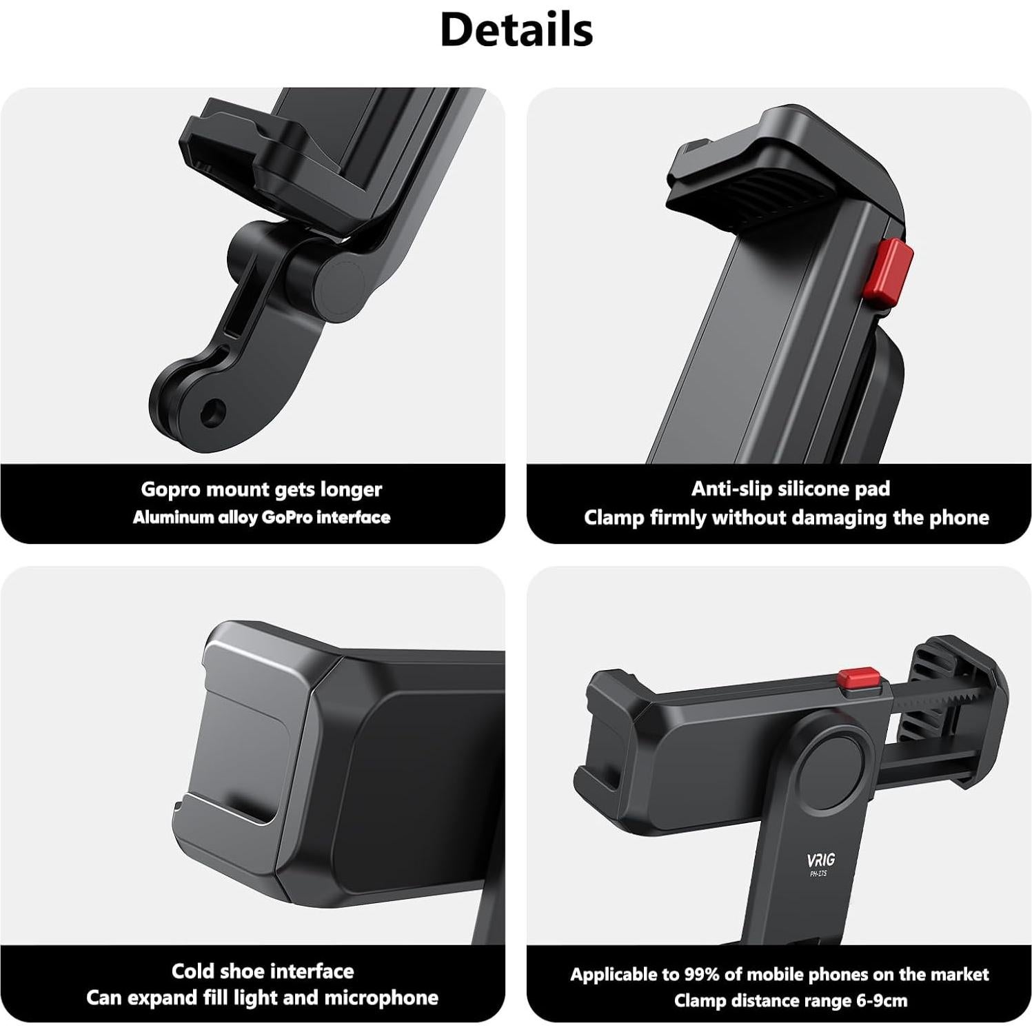 Soporte para Teléfono VRIG con Adaptador Zapata Caliente