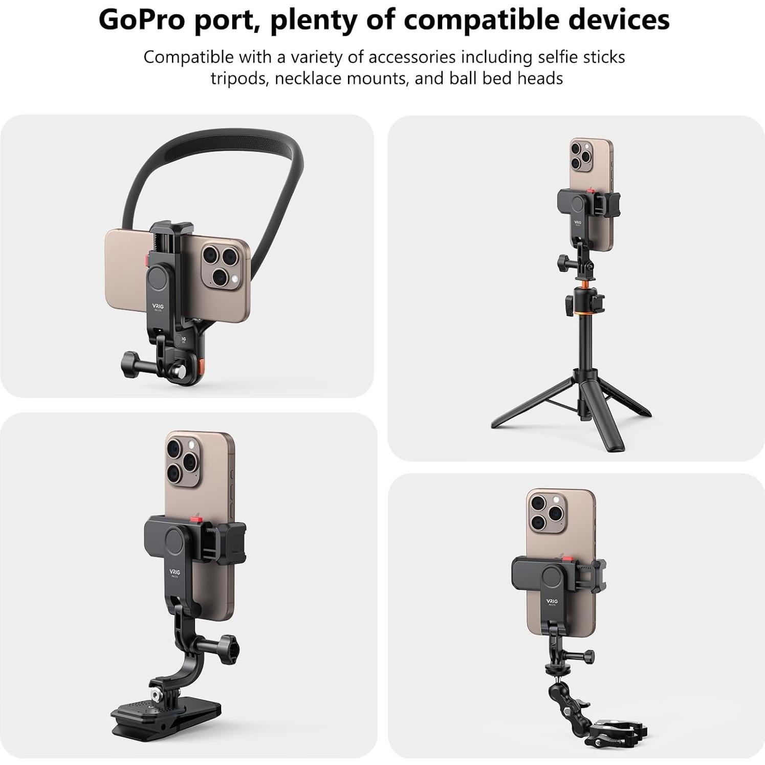 Soporte para Teléfono VRIG con Adaptador Zapata Caliente