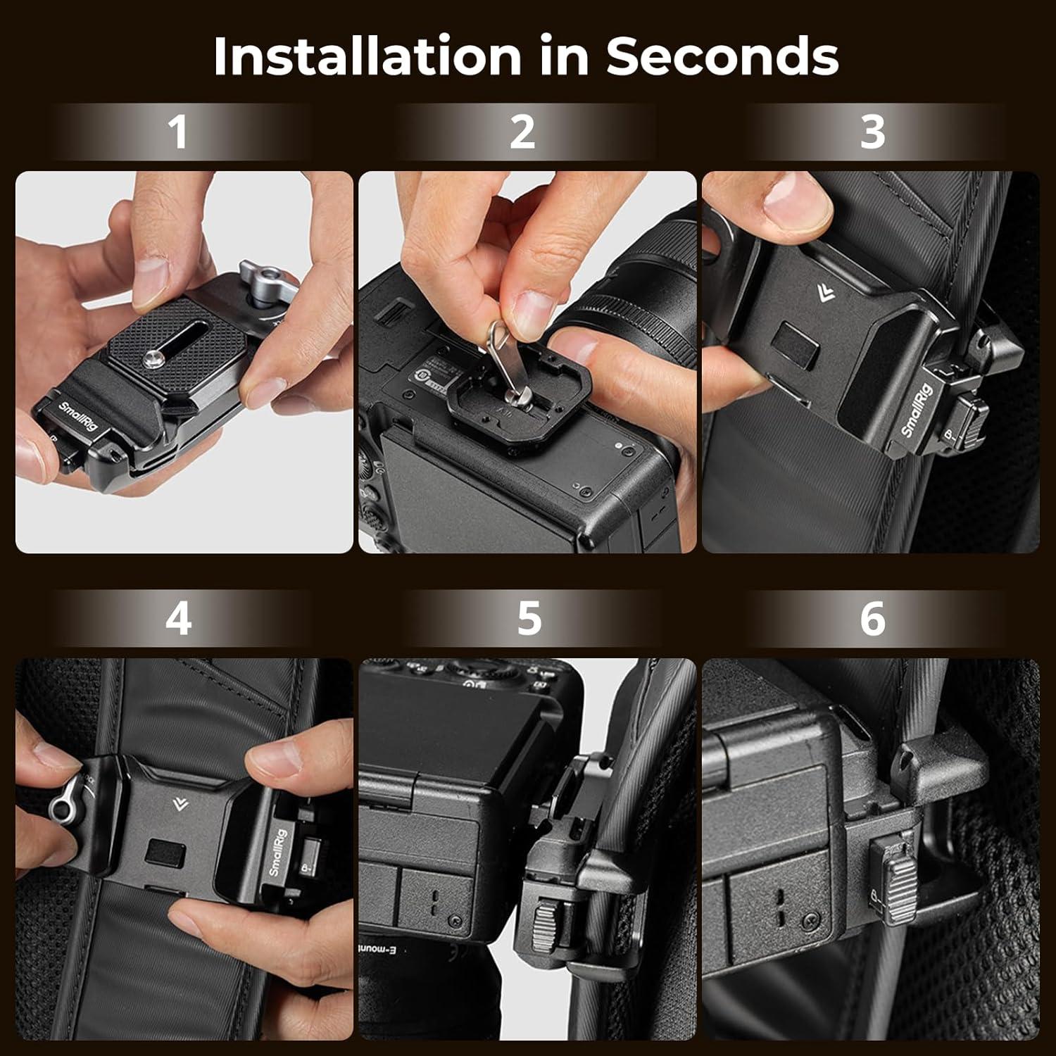 Clip de Cámara SmallRig 5053 con Placa Arca-Swiss 40kg