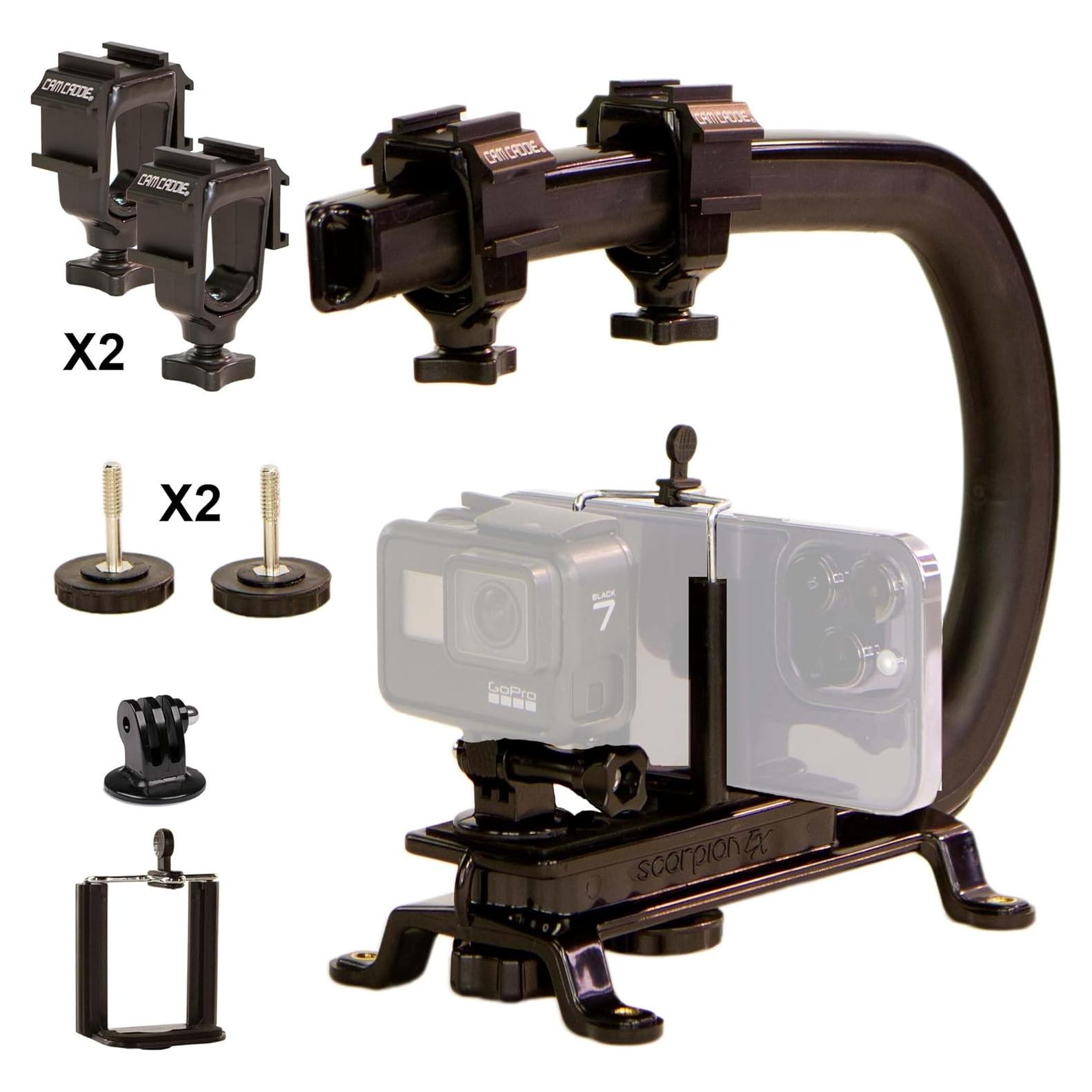 Mango Estabilizador de Cámara Scorpion EX con Zapata Fría Triple