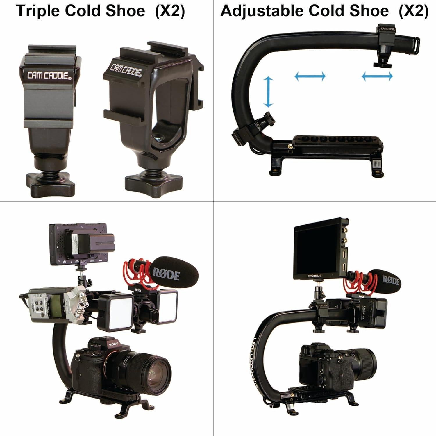 Mango Estabilizador de Cámara Scorpion EX con Zapata Fría Triple