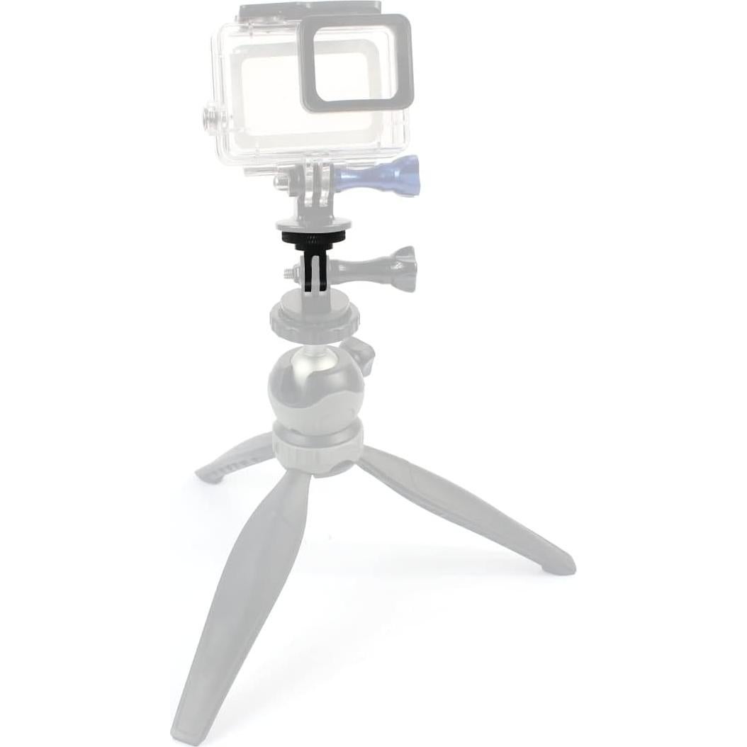 Mini Tripod Mount Adaptor Aluminum Alloy CNC 1/4 Screw Head Adapter for GoPro Hero 8 7 6 5 for DJI Sony EKEN Camera Accessories