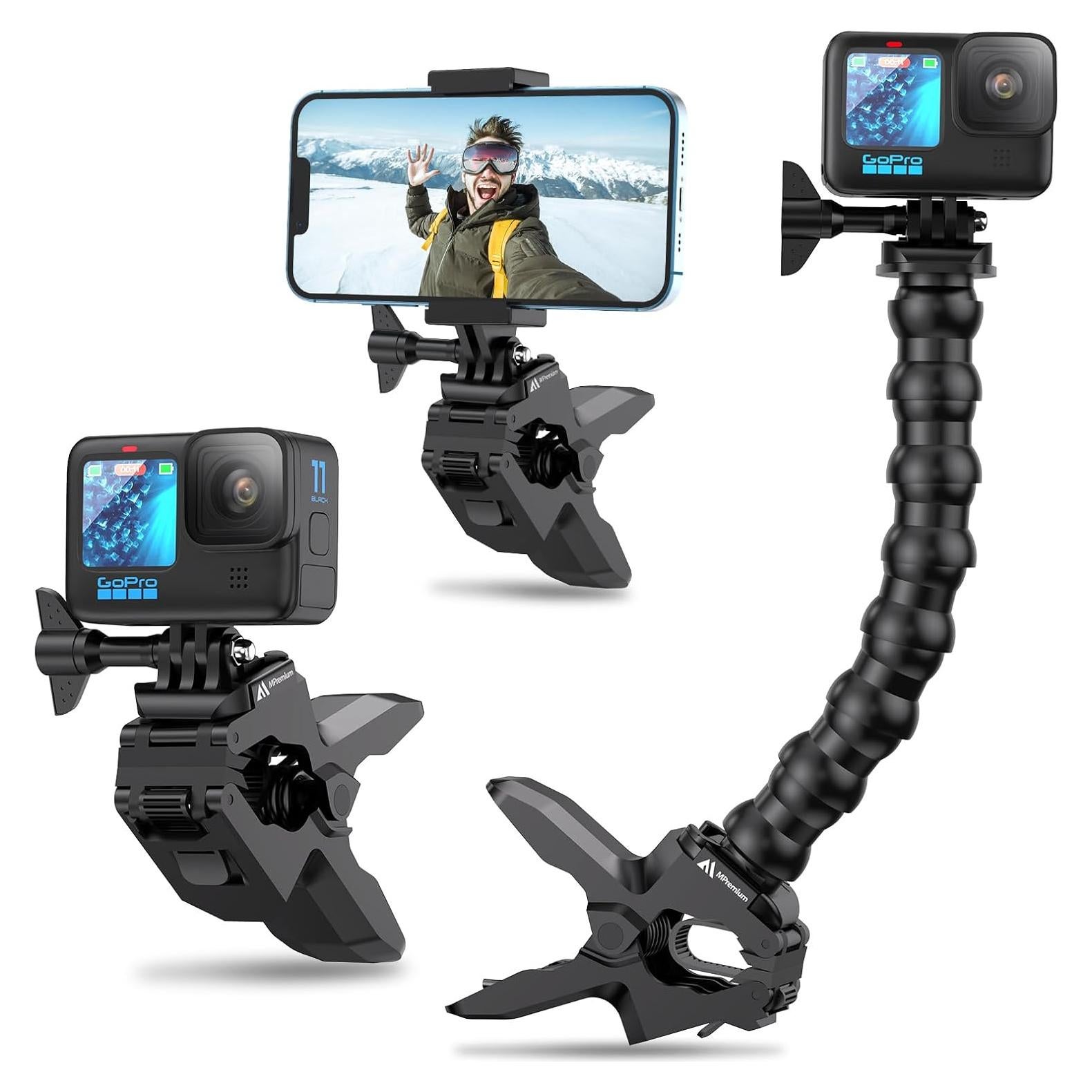 Soporte de Abrazadera Jaws Flex MiPremium para Smartphone y GoPro