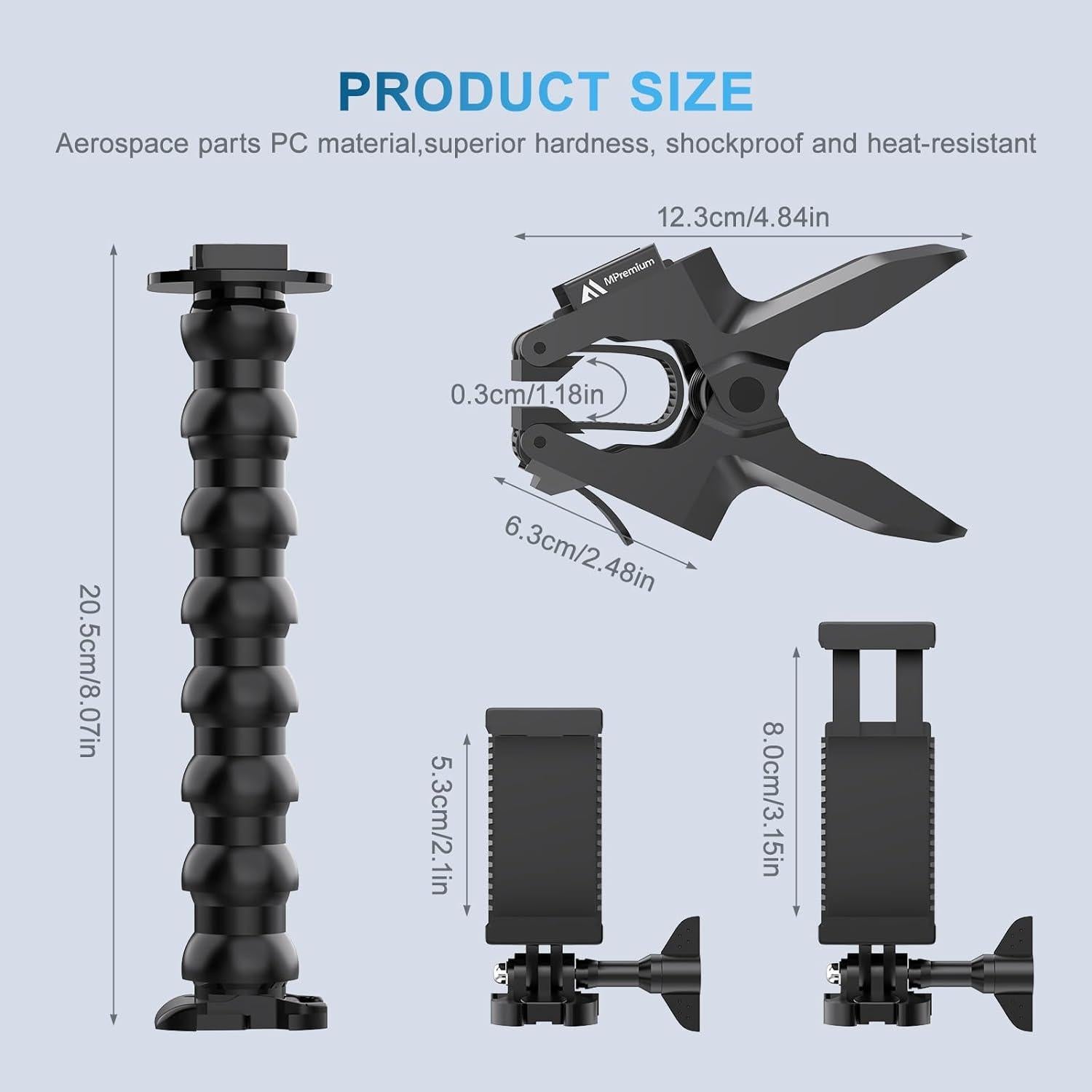 Soporte de Abrazadera Jaws Flex MiPremium para Smartphone y GoPro
