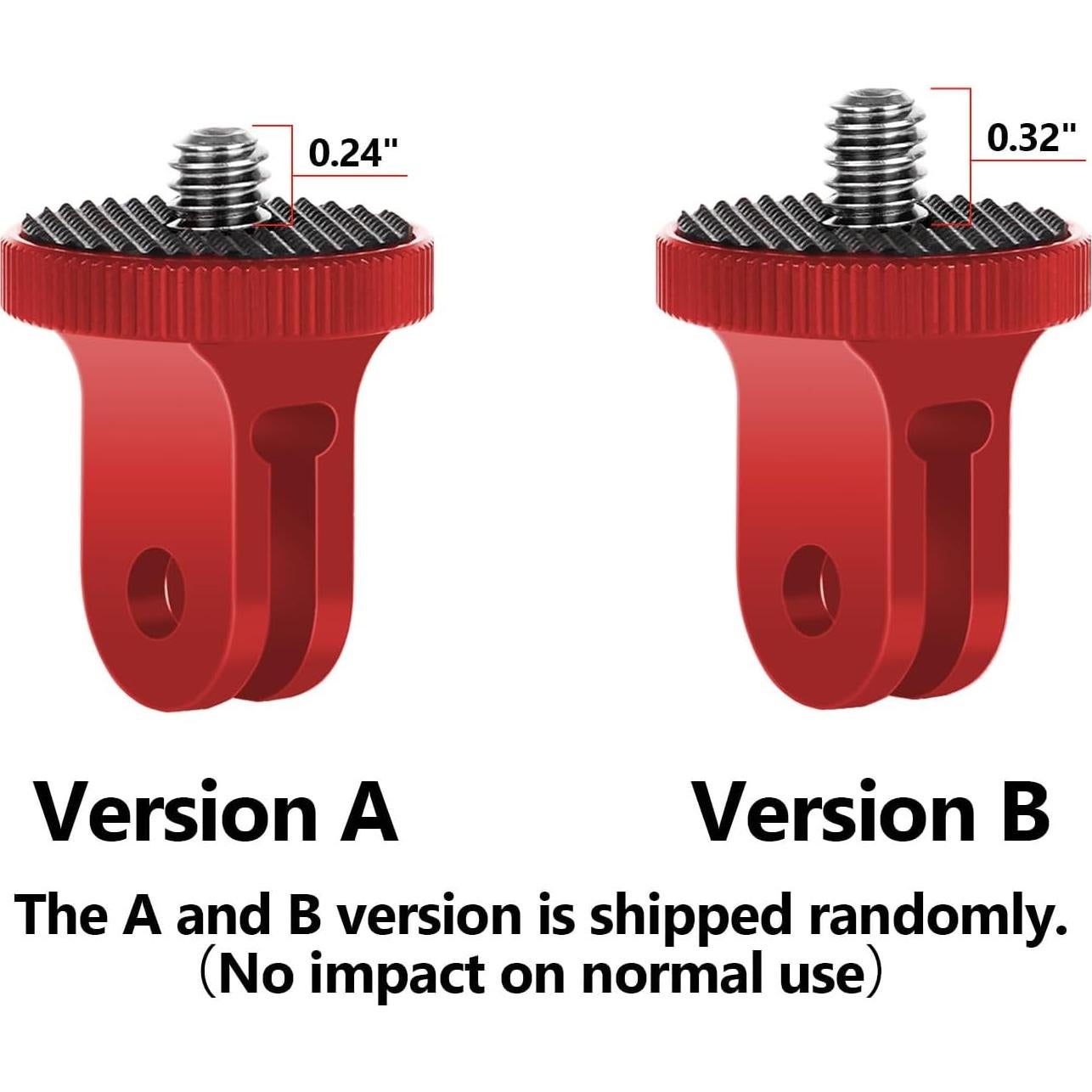 Adaptador de Montaje de Trípode HSU 1/4"-20 Aluminio Rojo