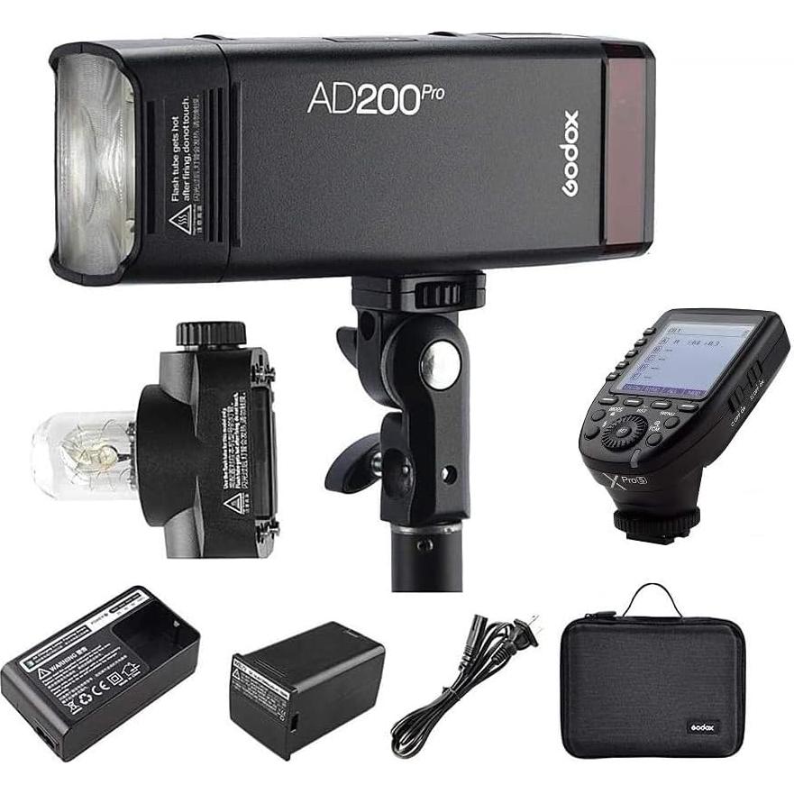 Flash Estroboscópico Godox AD200 Pro para Cámara Sony 200W TTL