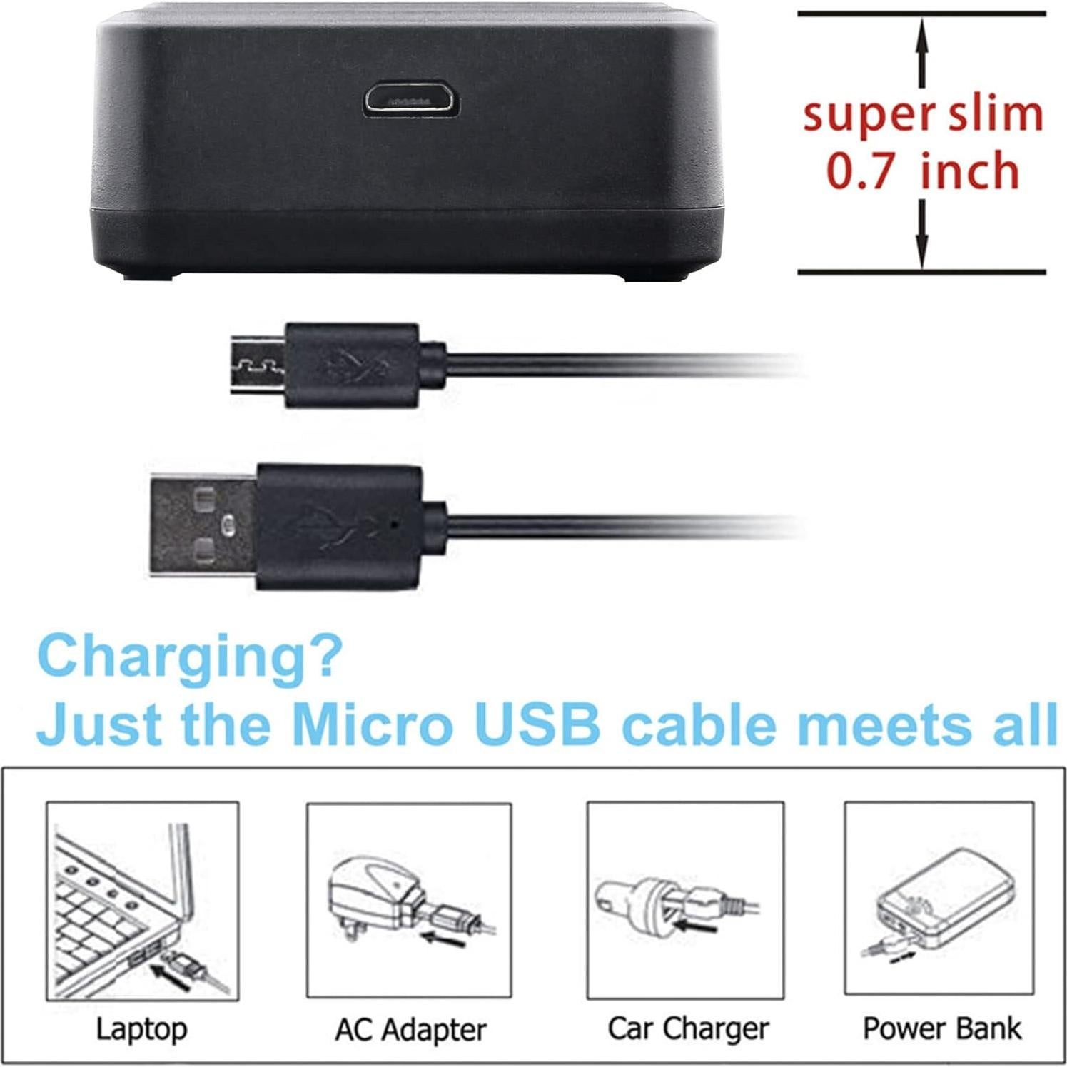 Cargador de Batería LCD Triple USB Kastar NP-BX1 para Sony