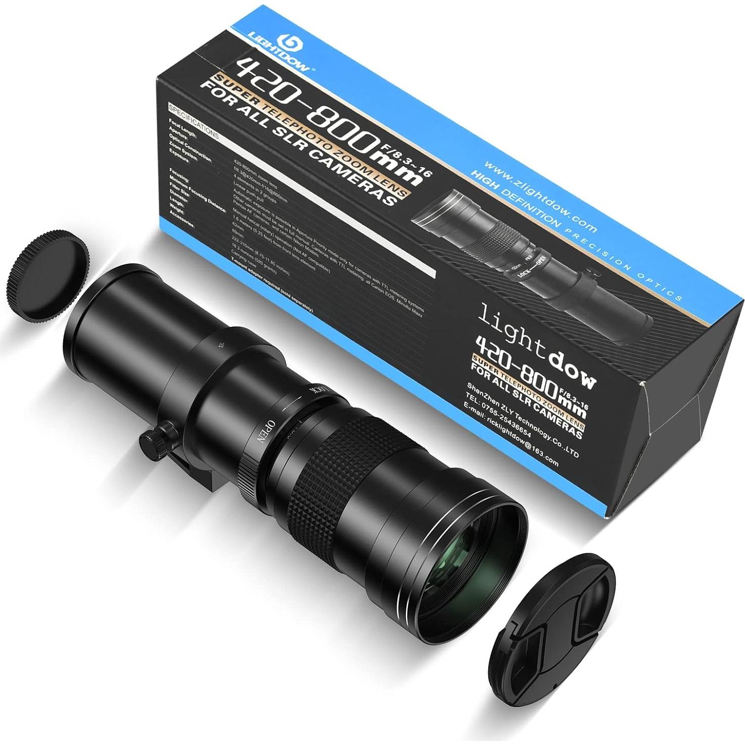 Lente Telefoto Zoom Lightdow 420-800mm F8.3 para Sony