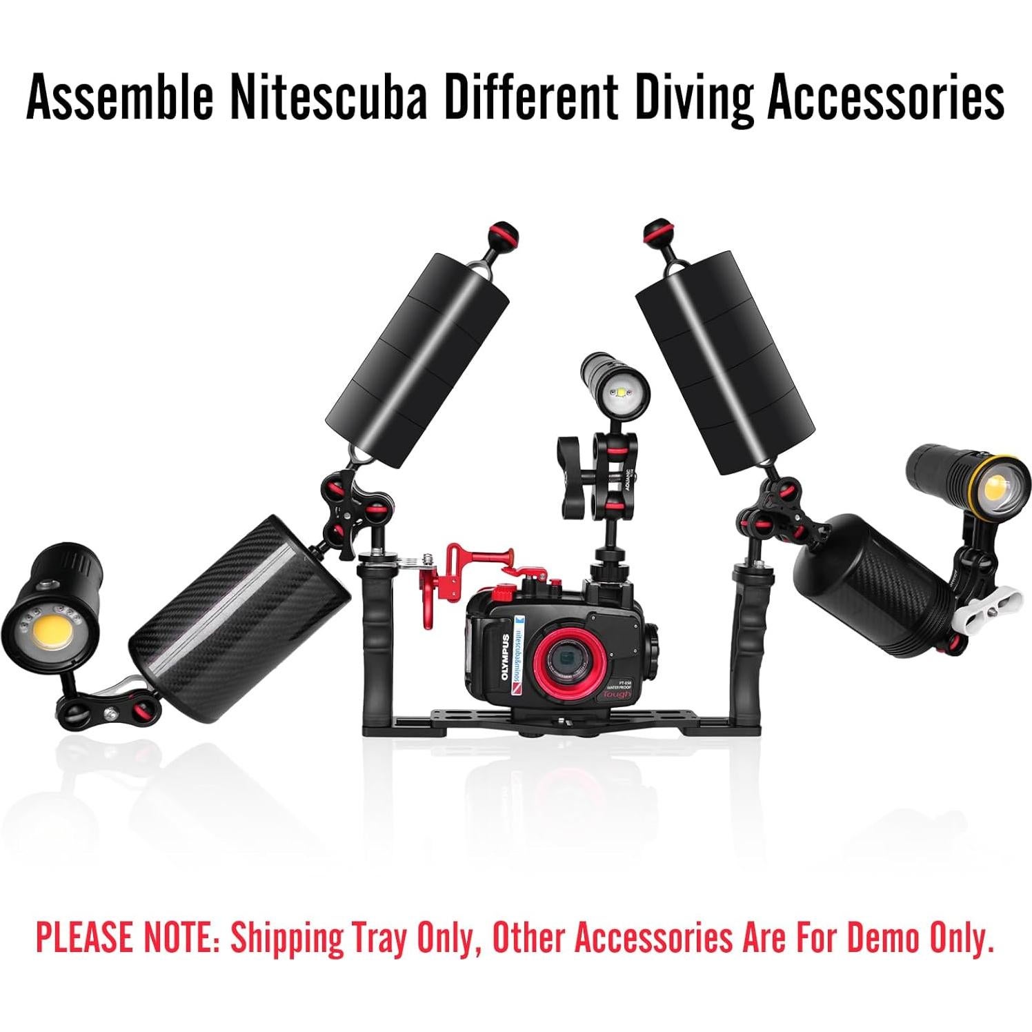 Soporte de cámara submarina Nitescuba NS10 con mango extensible