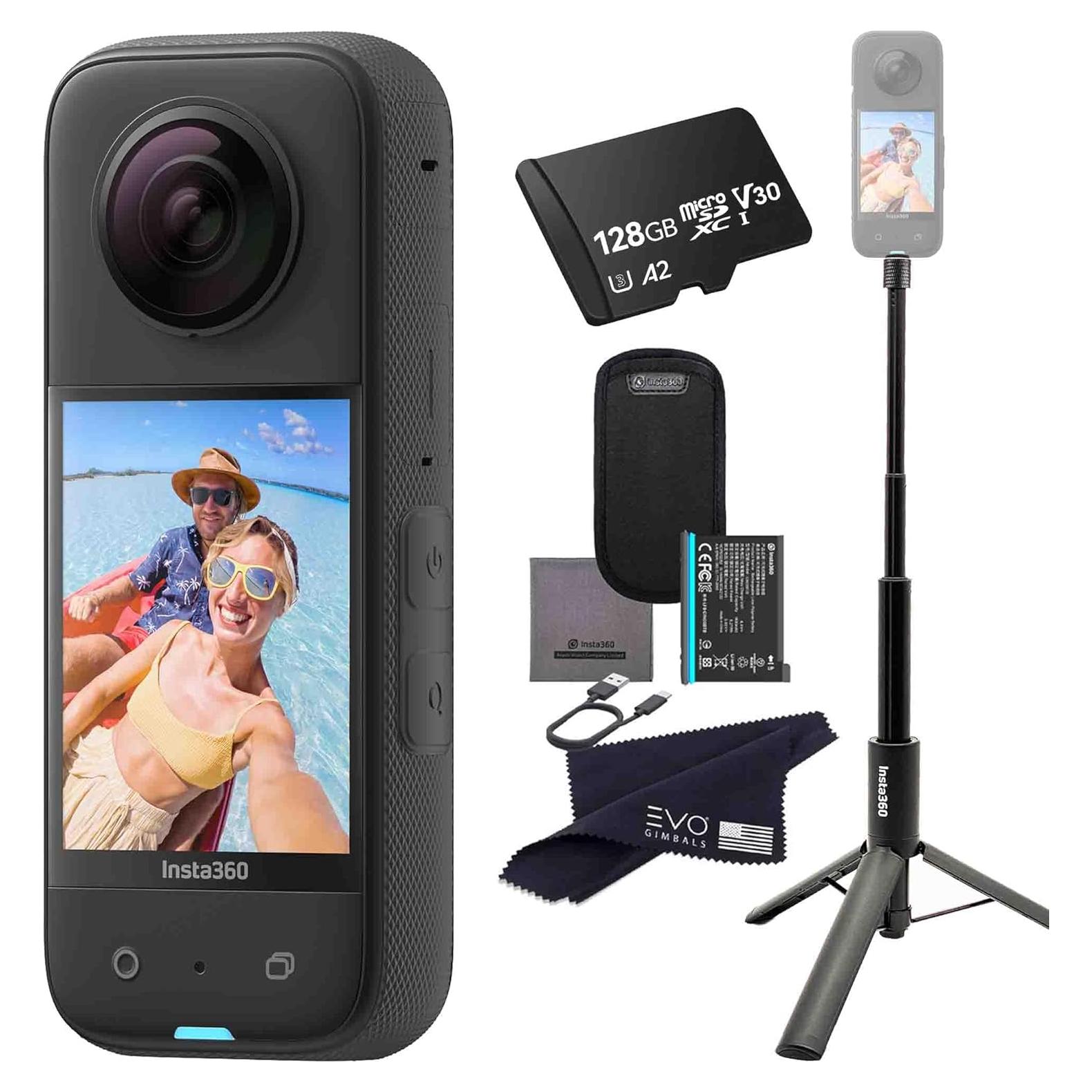 Cámara de acción 360 Insta360 X3 48MP 5.7K con 128GB