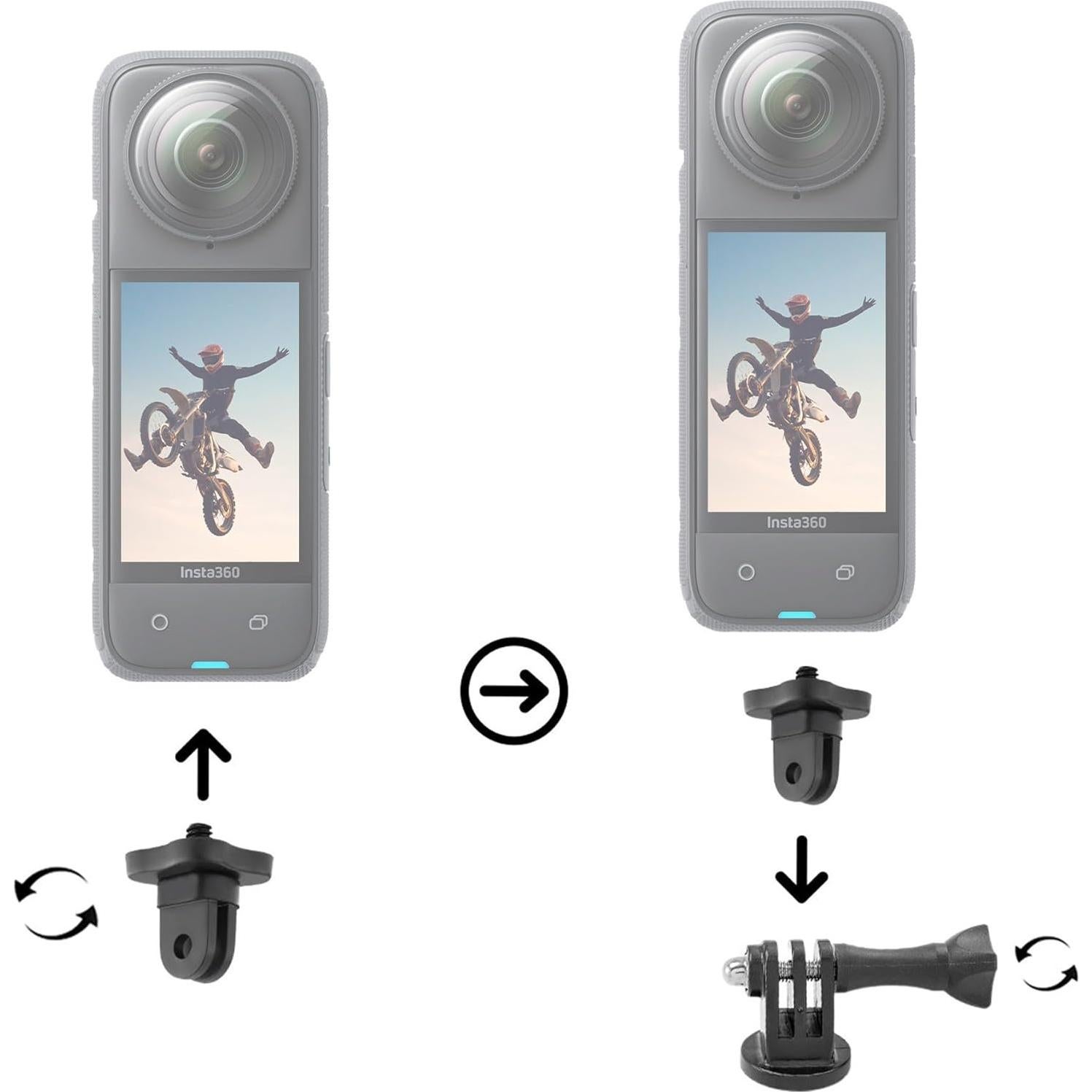 Cámara de Acción Impermeable Insta360 X5 8K 360, 185 Min Batería