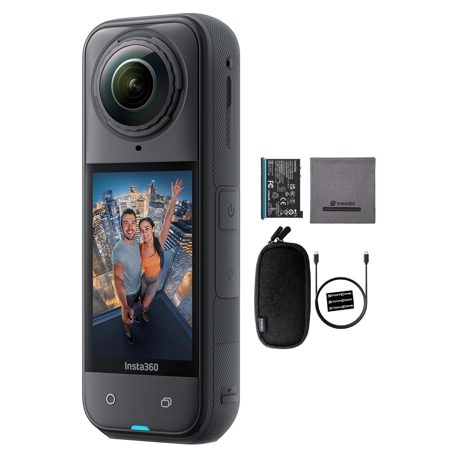 Cámara de acción Insta360 X5 8K 360° 72MP impermeable