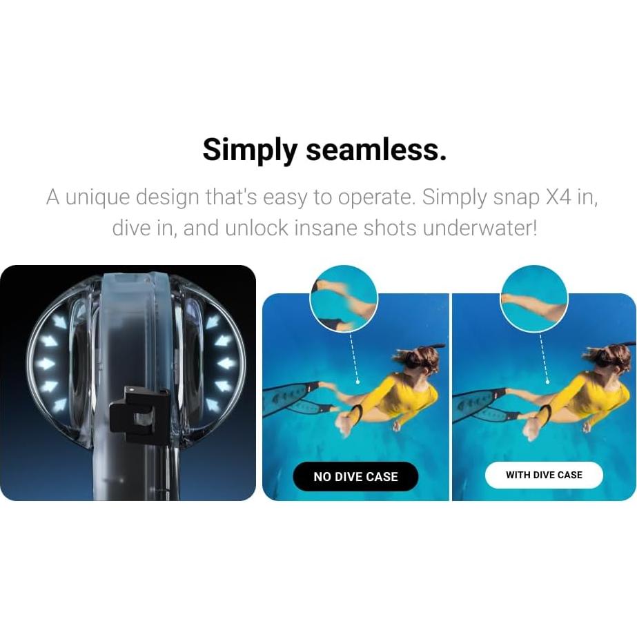 Cámara de Acción 360 Insta360 X4 con Paquete de Buceo
